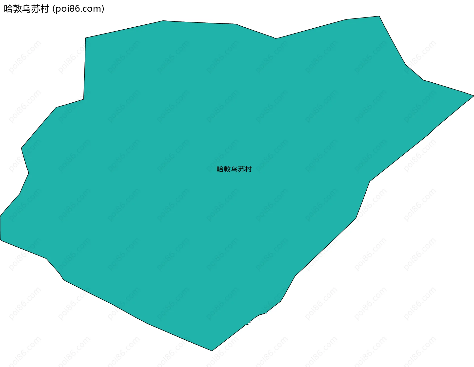 哈敦乌苏村边界地图