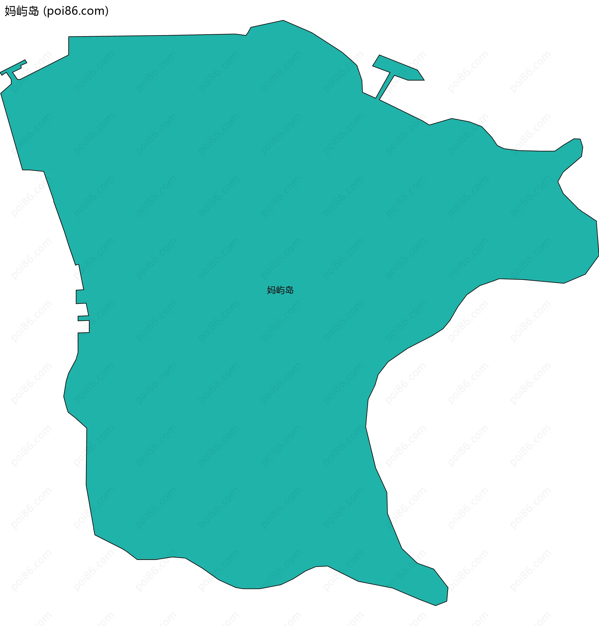 妈屿岛边界地图