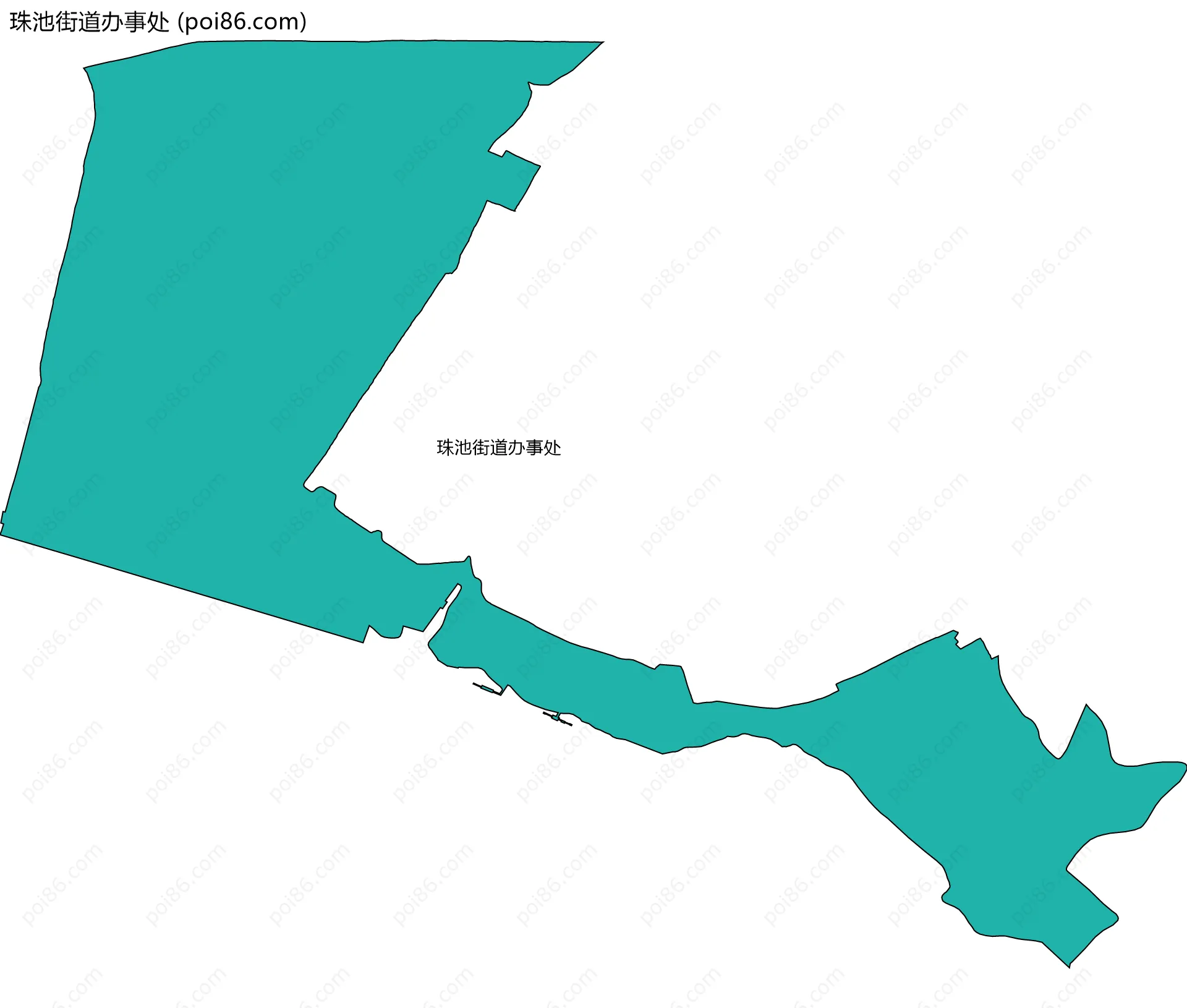 珠池街道办事处边界地图
