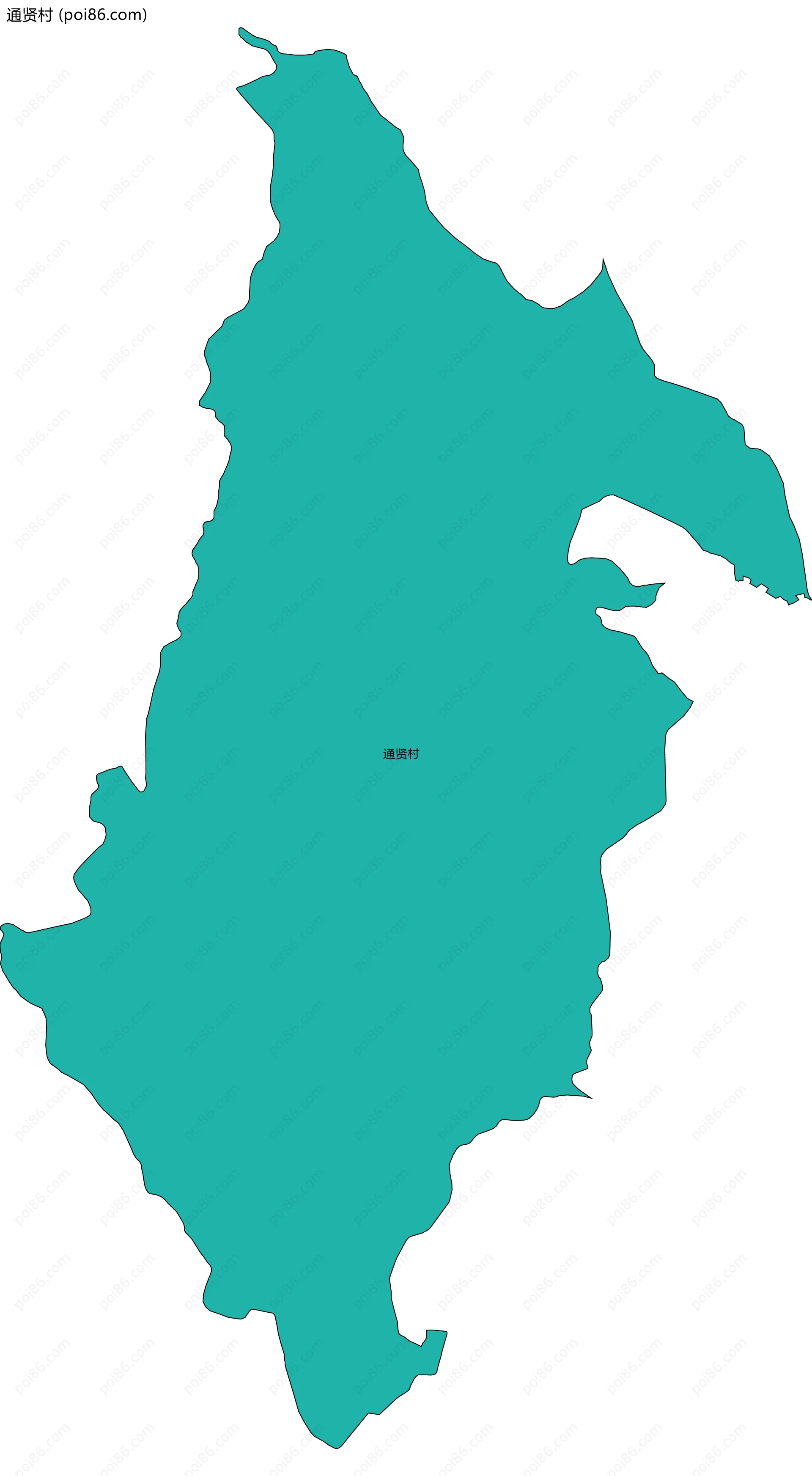 通贤村边界地图