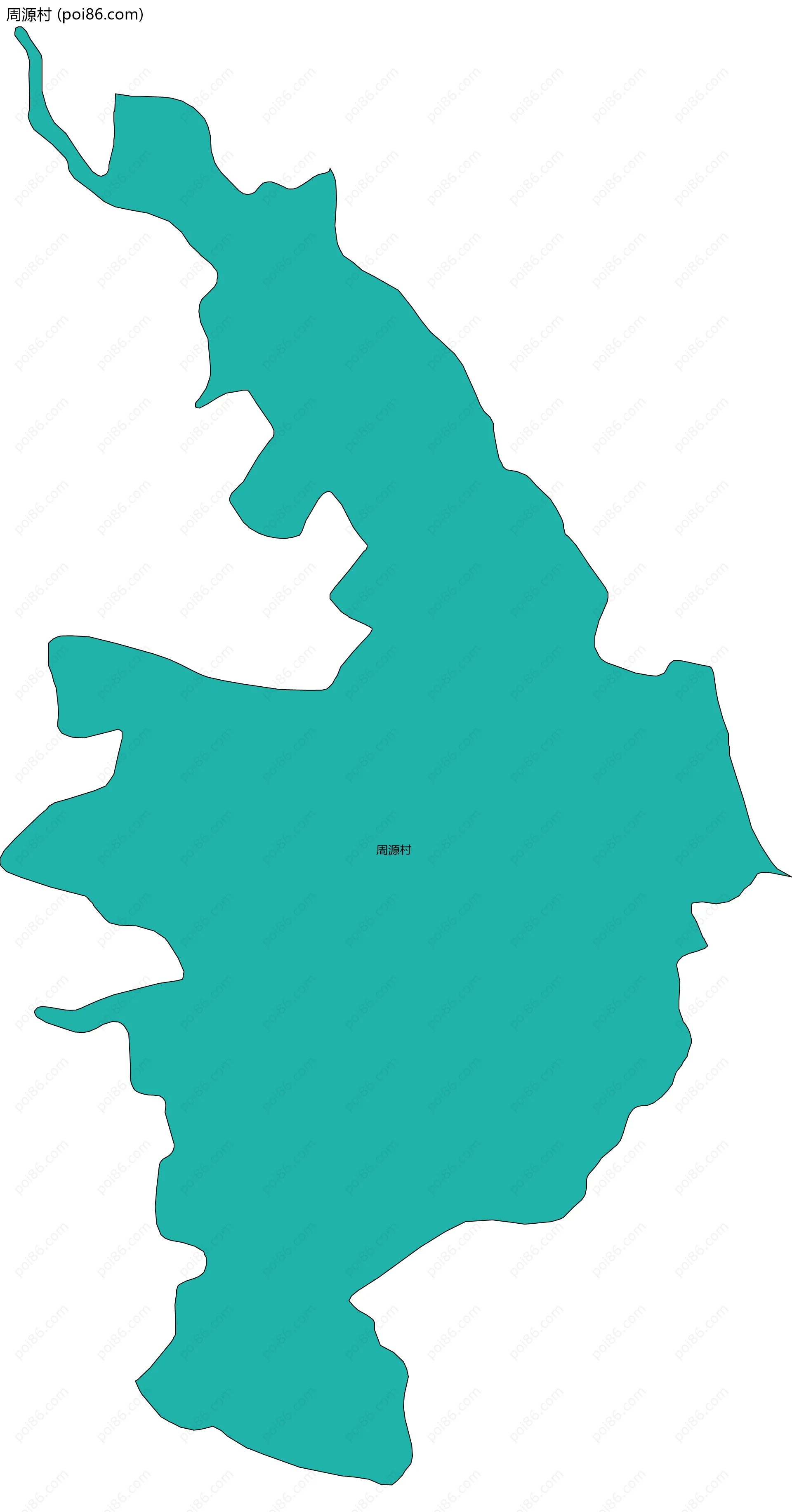 周源村边界地图