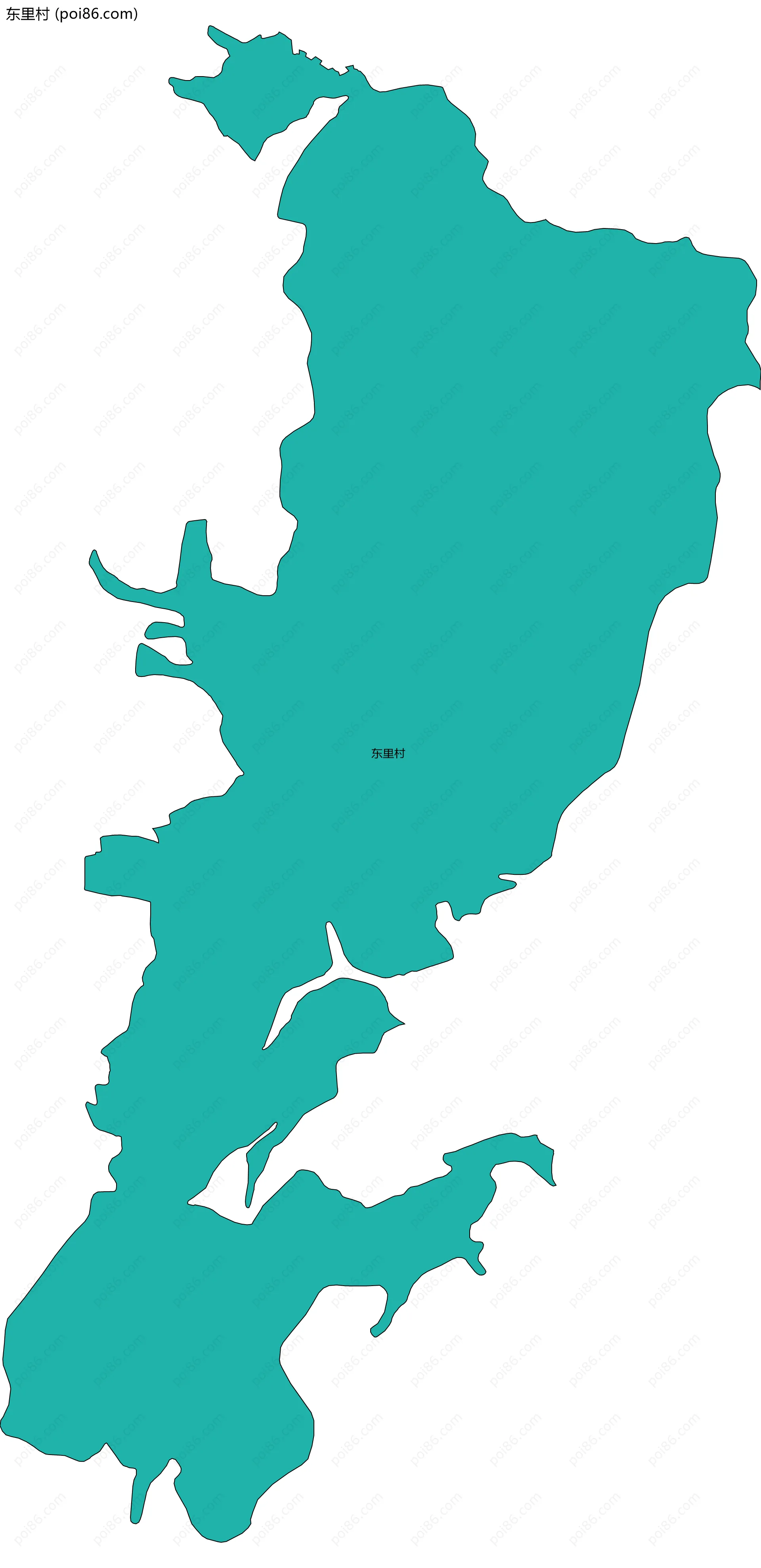 东里村边界地图