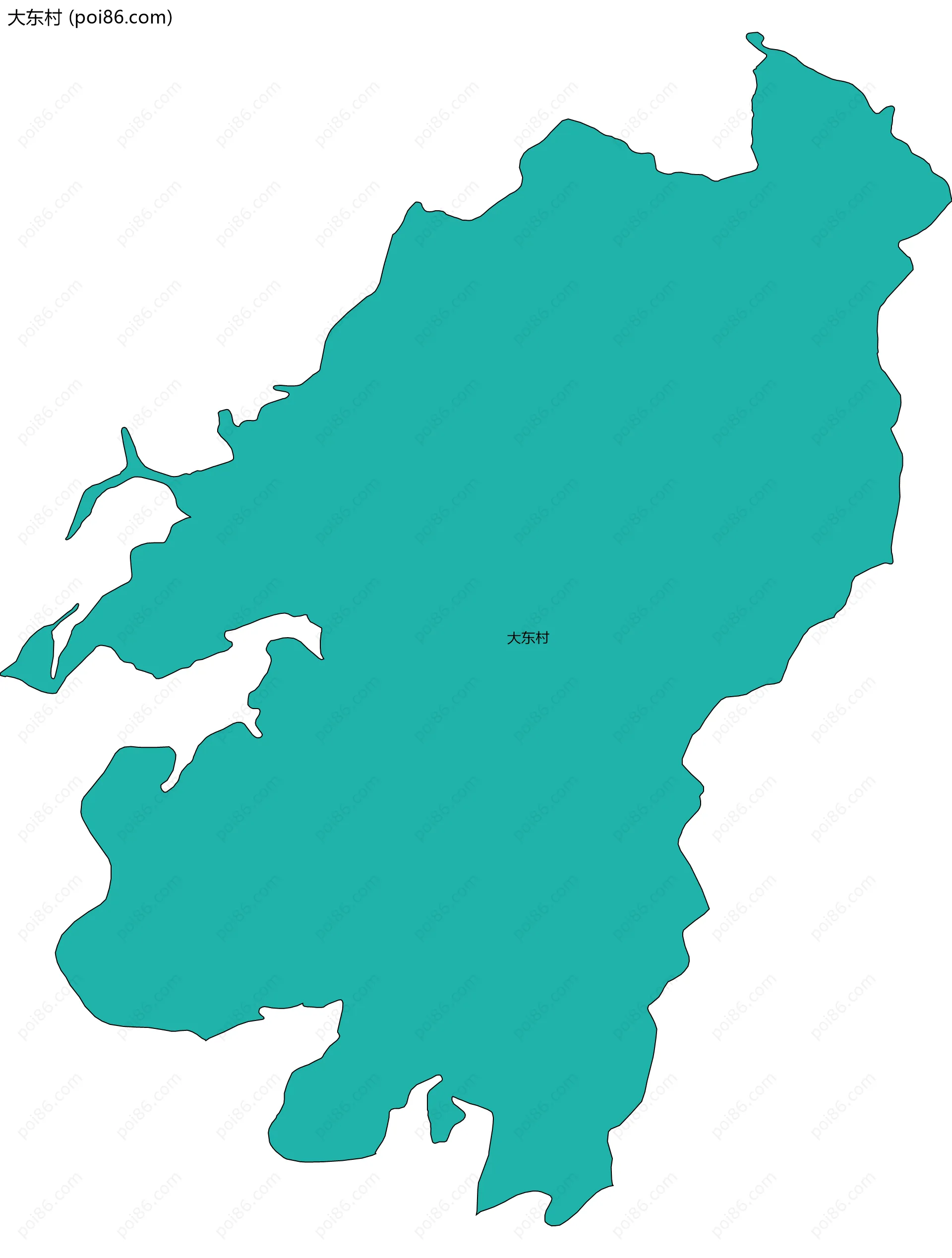 大东村边界地图