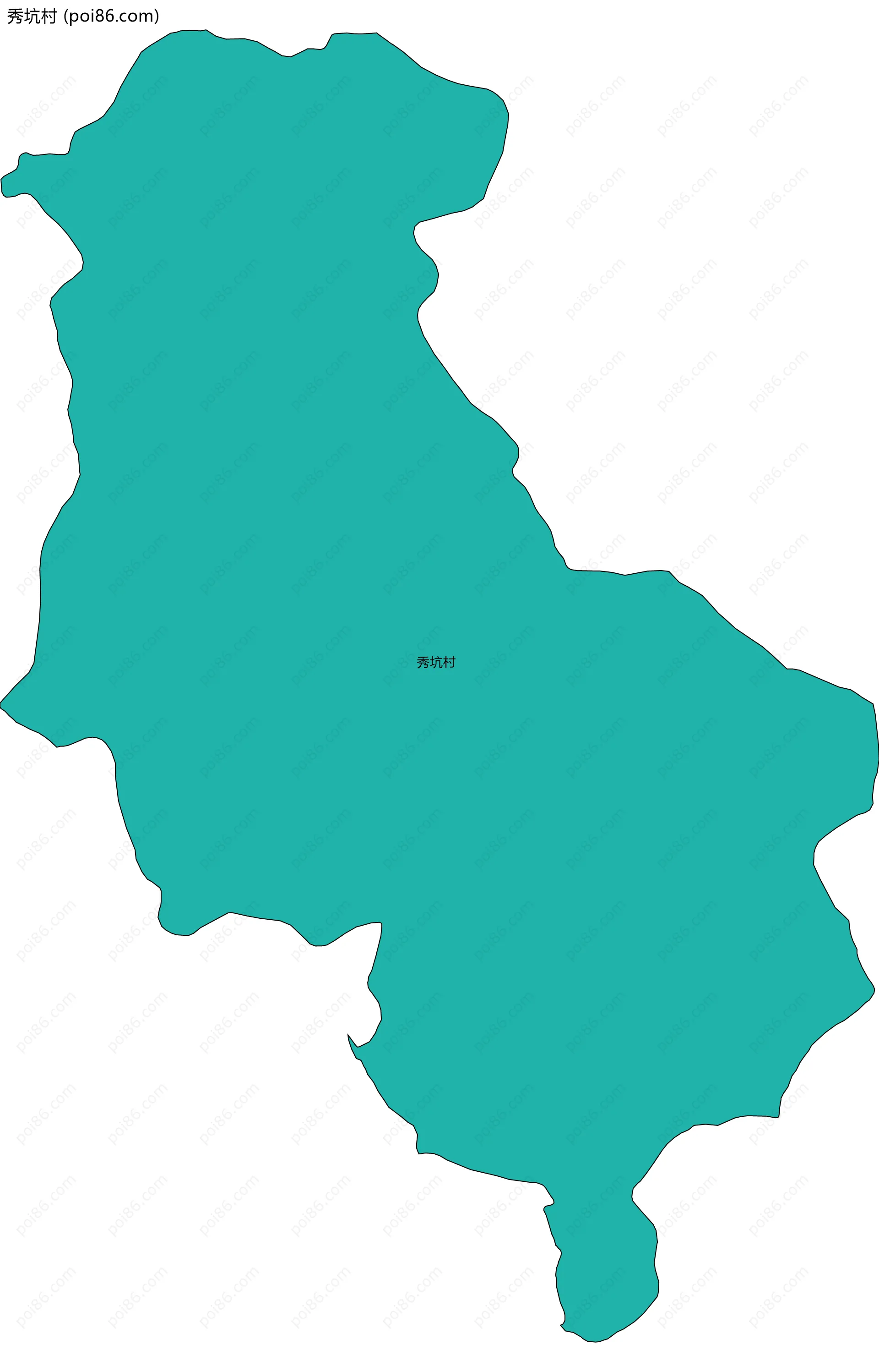 秀坑村边界地图