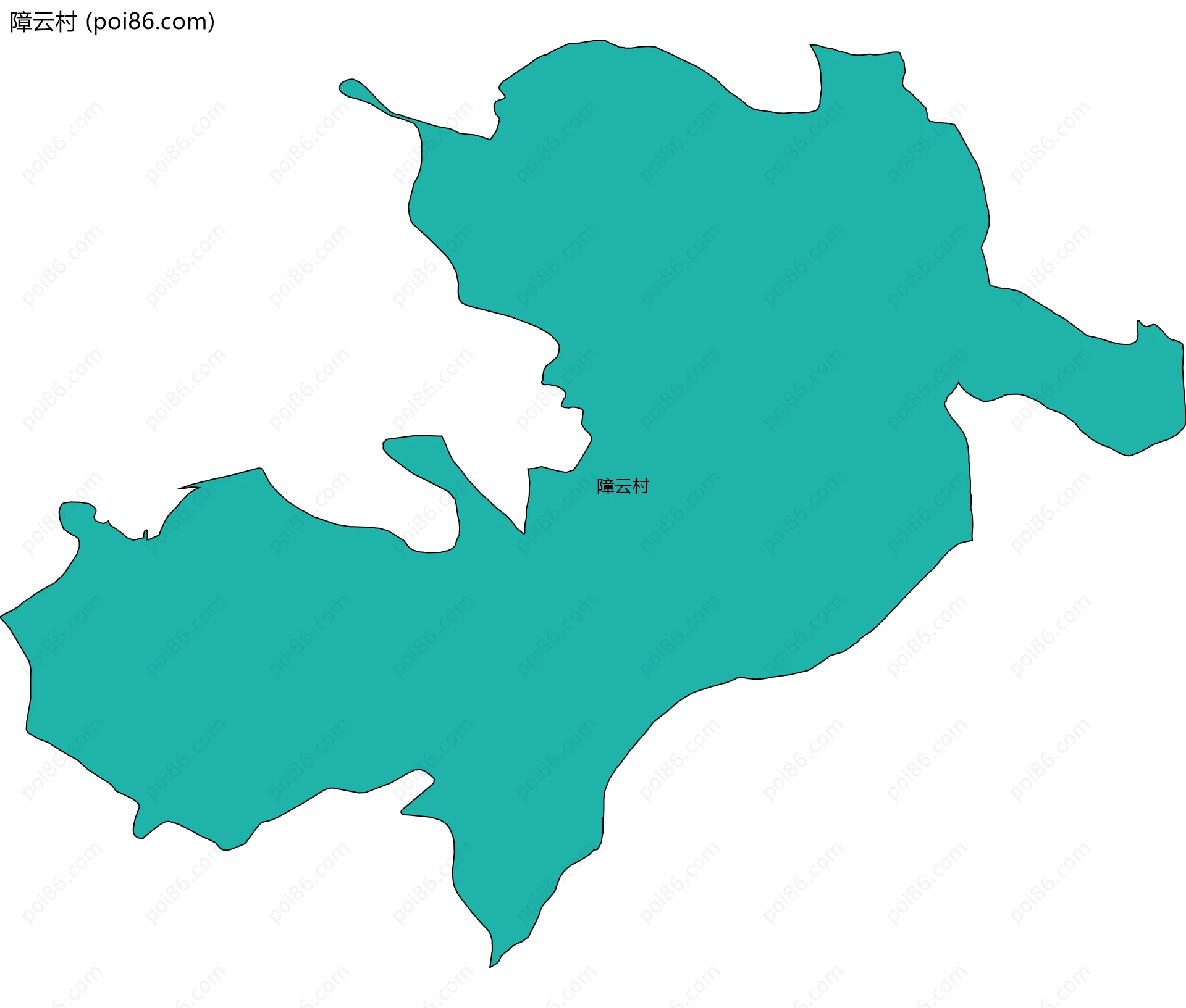 障云村边界地图