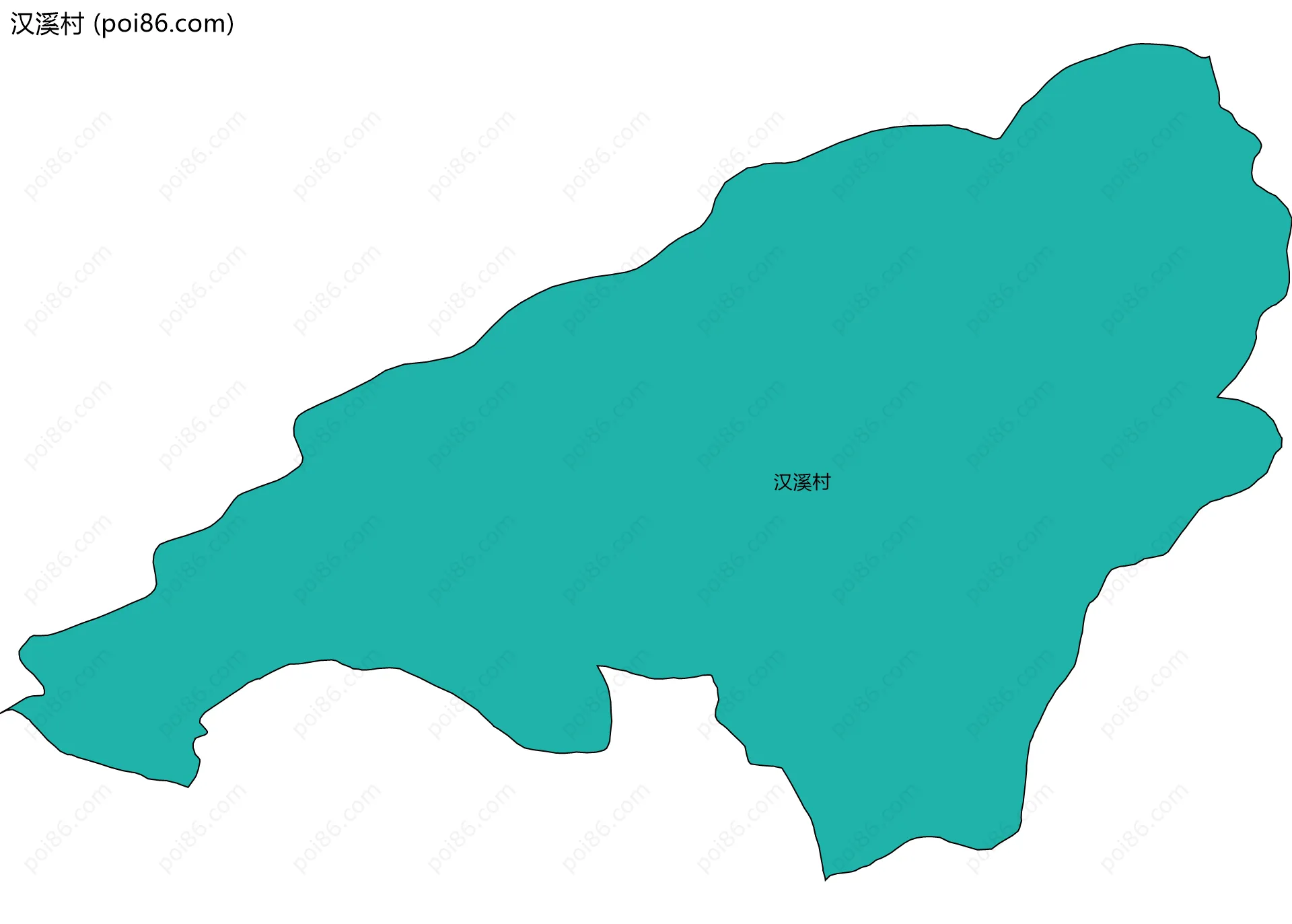 汉溪村边界地图