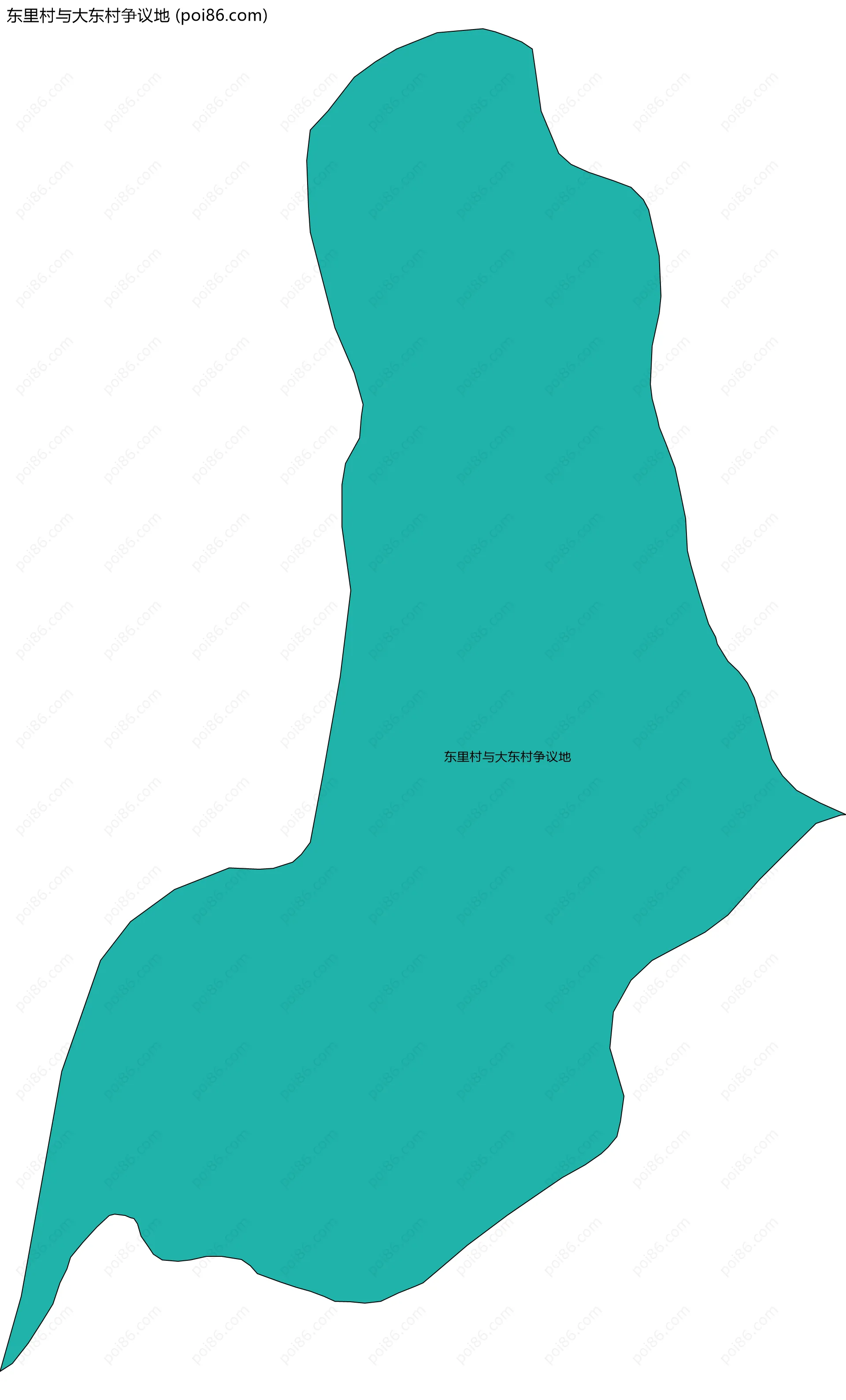 东里村与大东村争议地边界地图