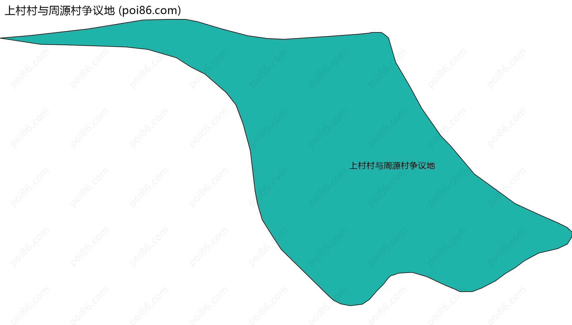 上村村与周源村争议地边界地图