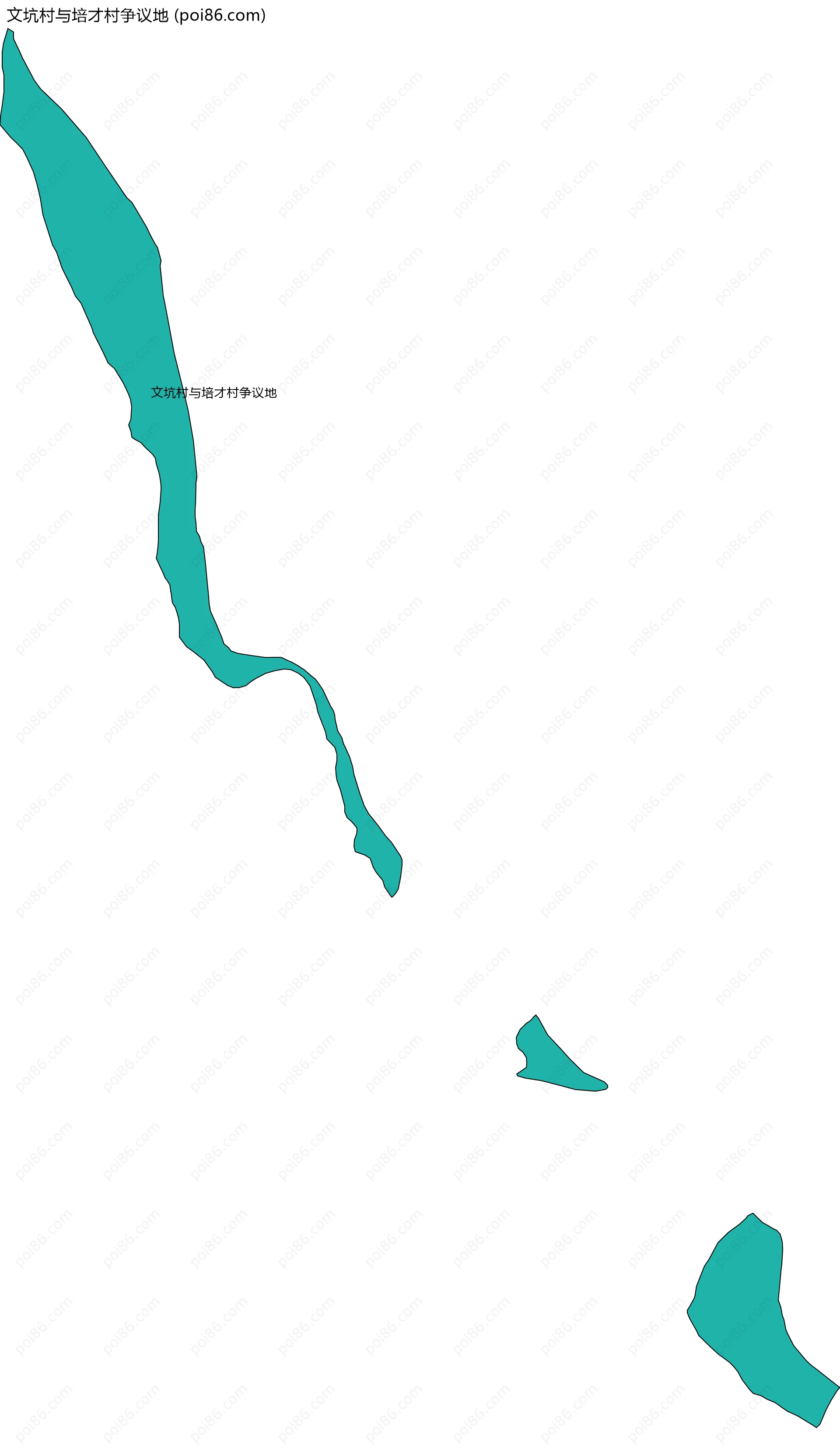 文坑村与培才村争议地边界地图