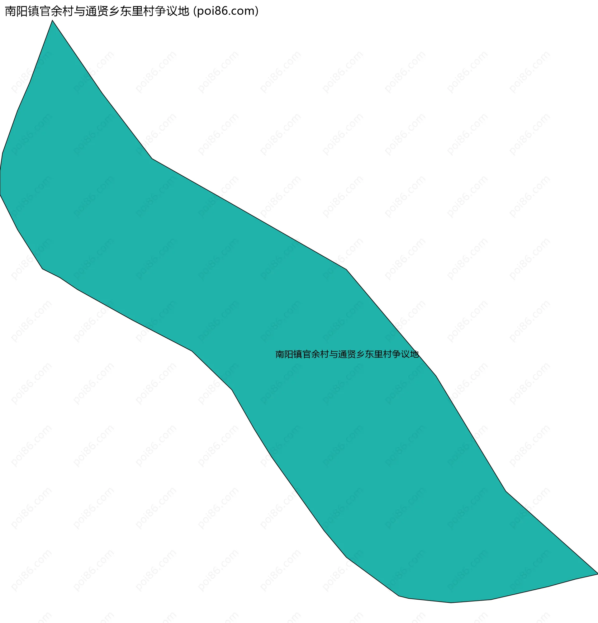 南阳镇官余村与通贤乡东里村争议地边界地图