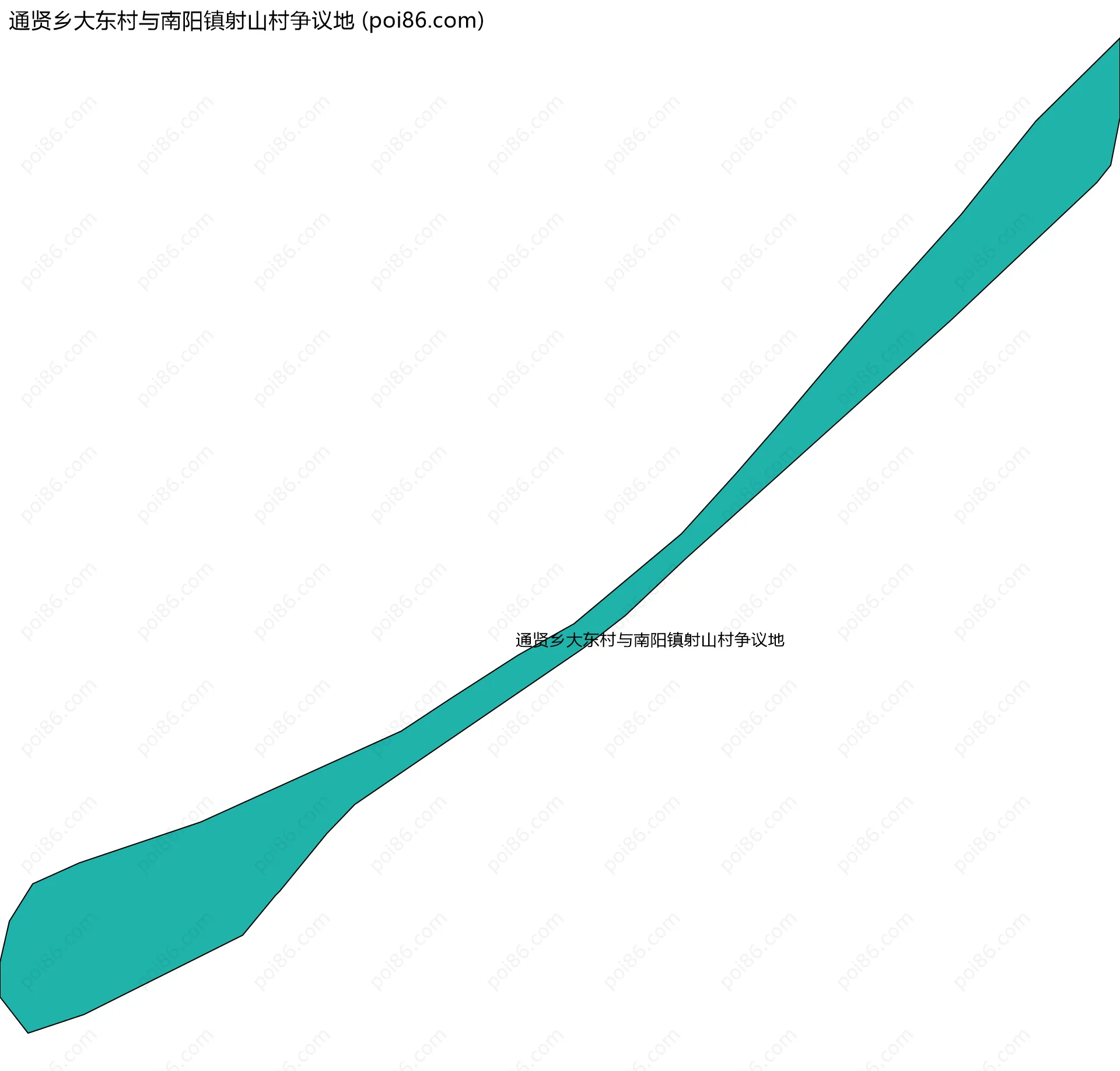 通贤乡大东村与南阳镇射山村争议地边界地图