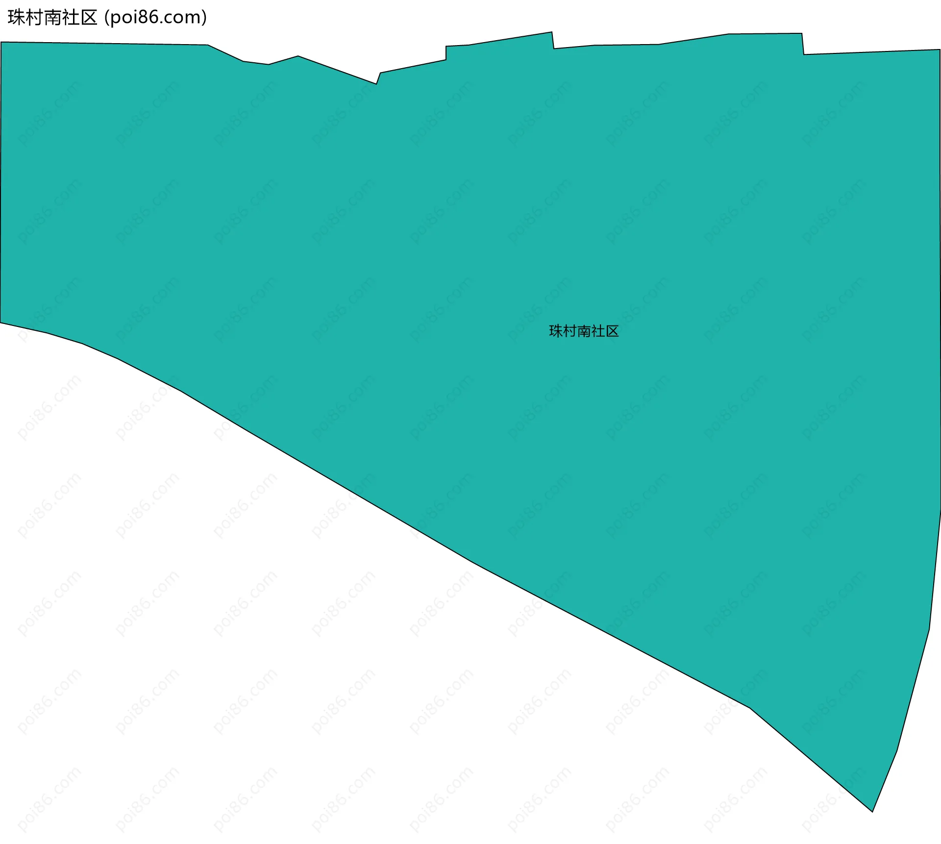 珠村南社区边界地图