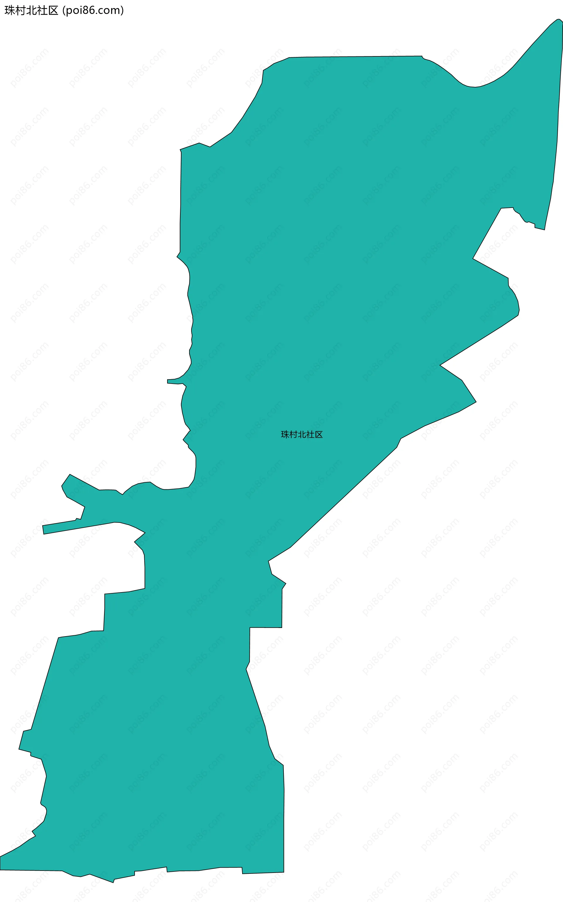 珠村北社区边界地图