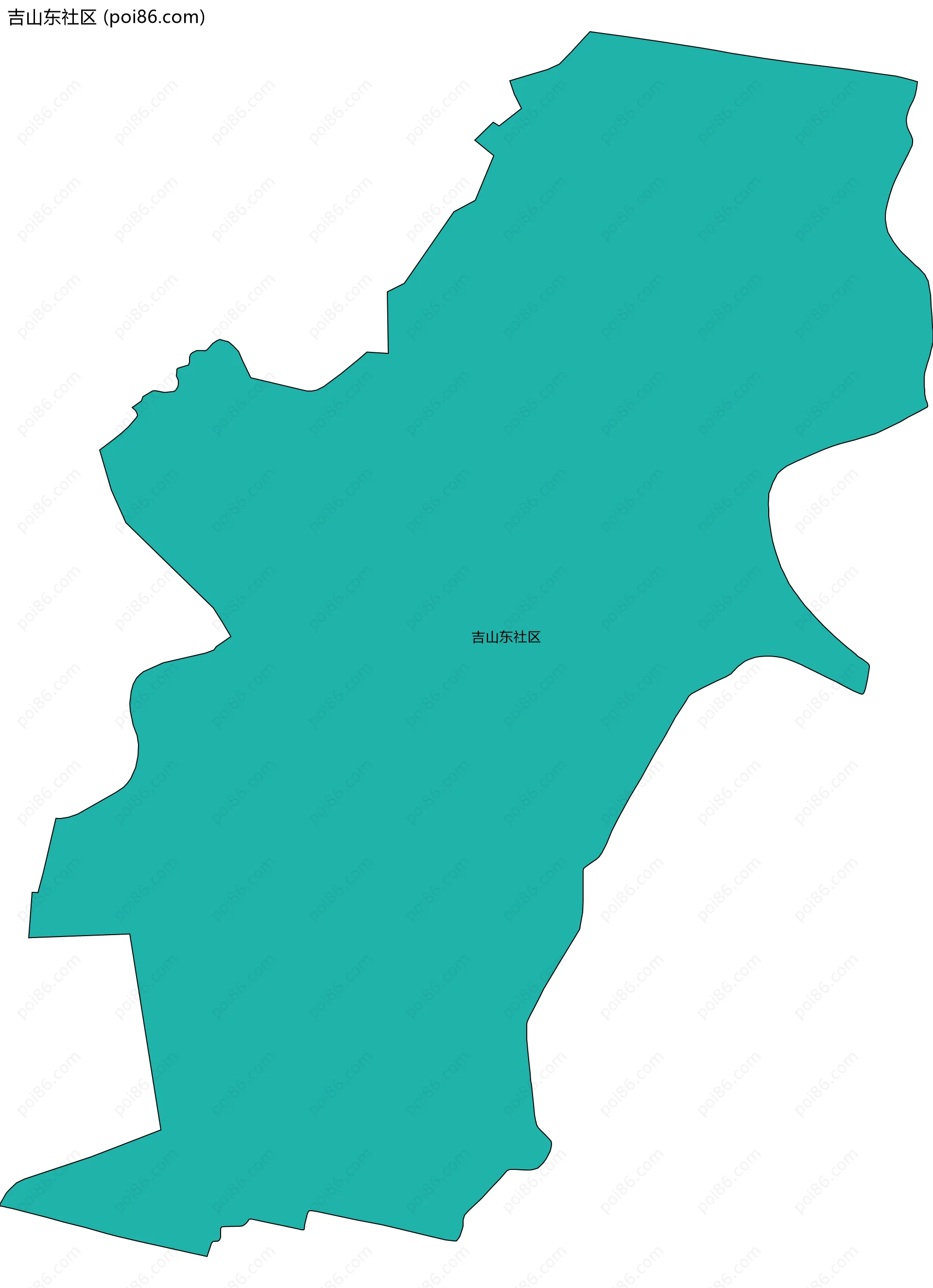 吉山东社区边界地图