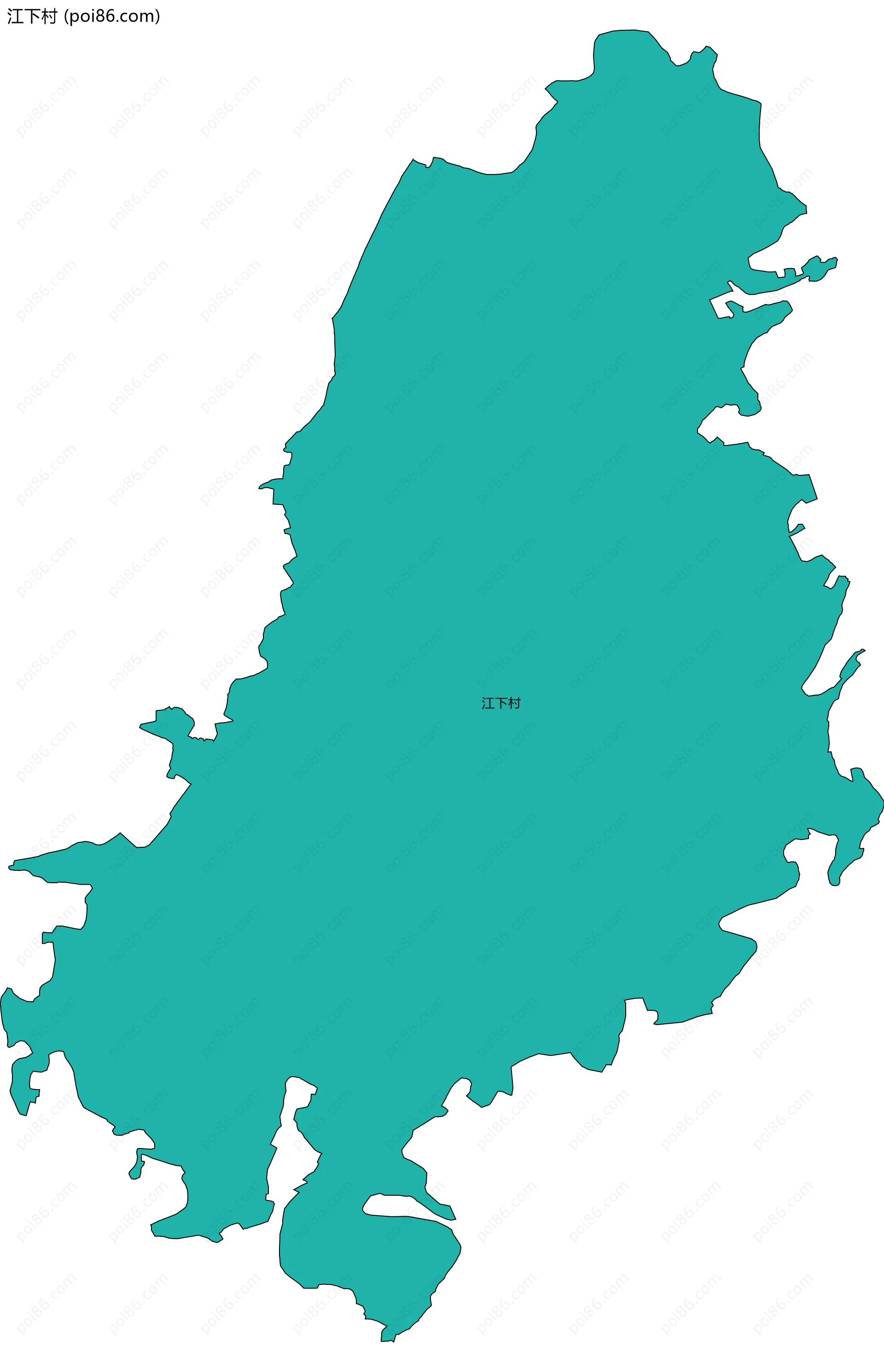 江下村边界地图