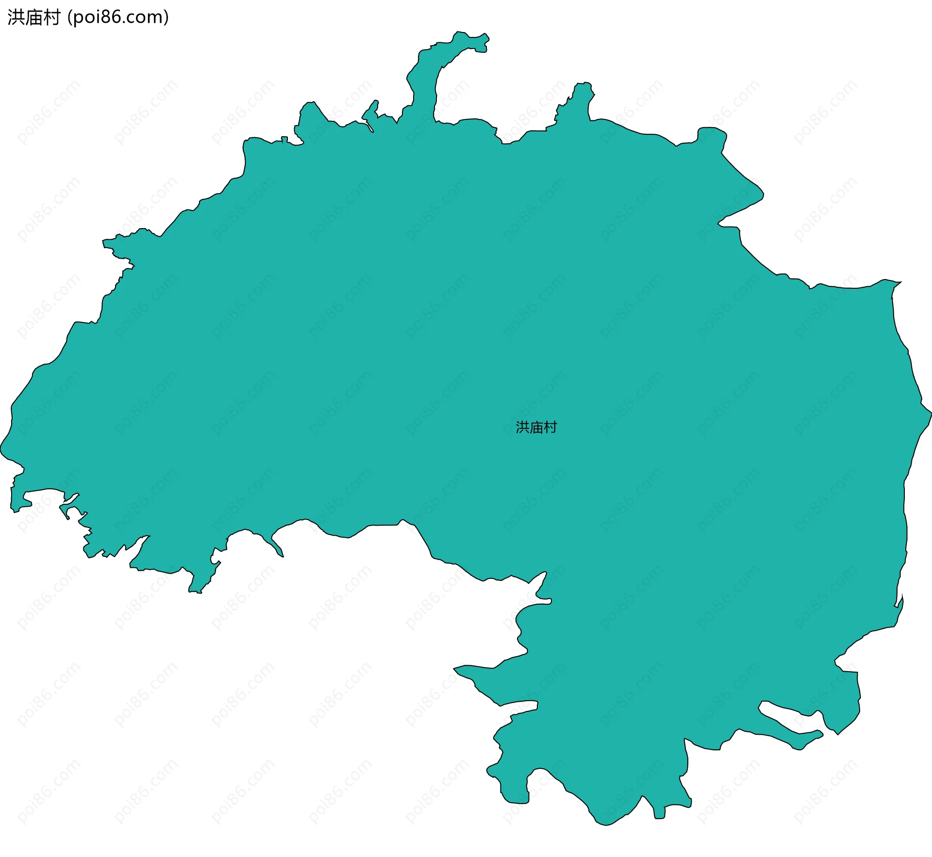 洪庙村边界地图