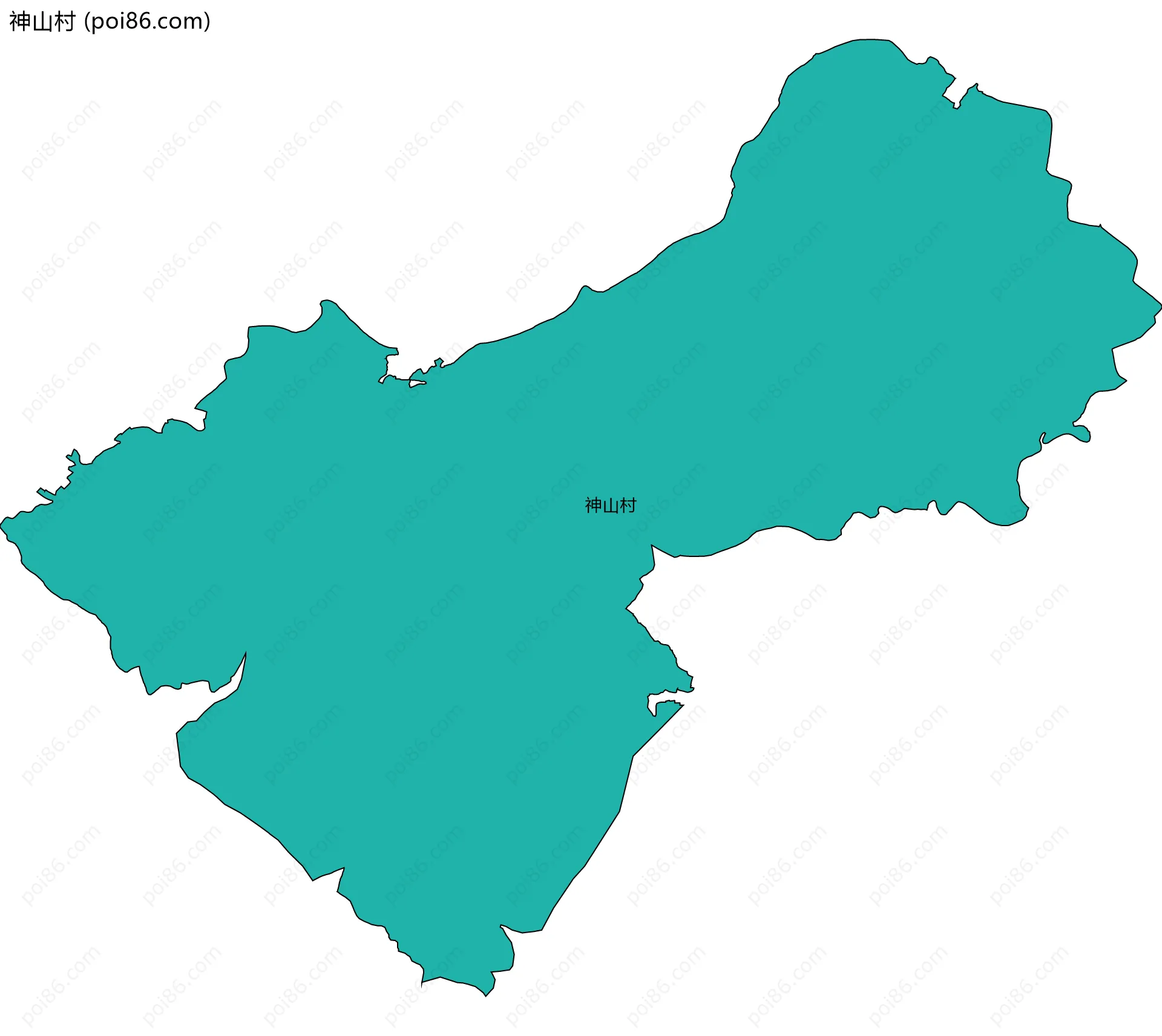 神山村边界地图