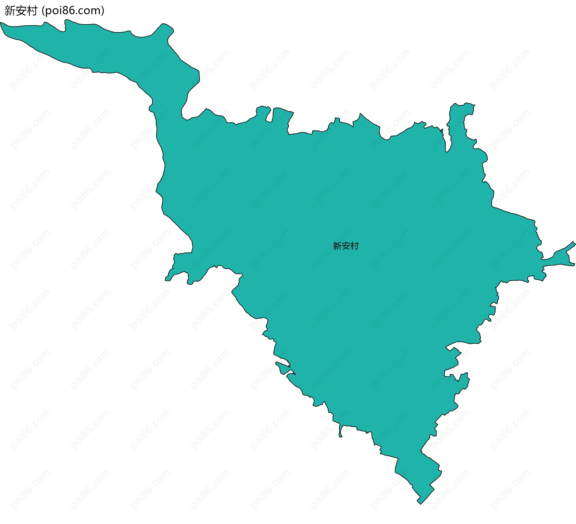 新安村边界地图