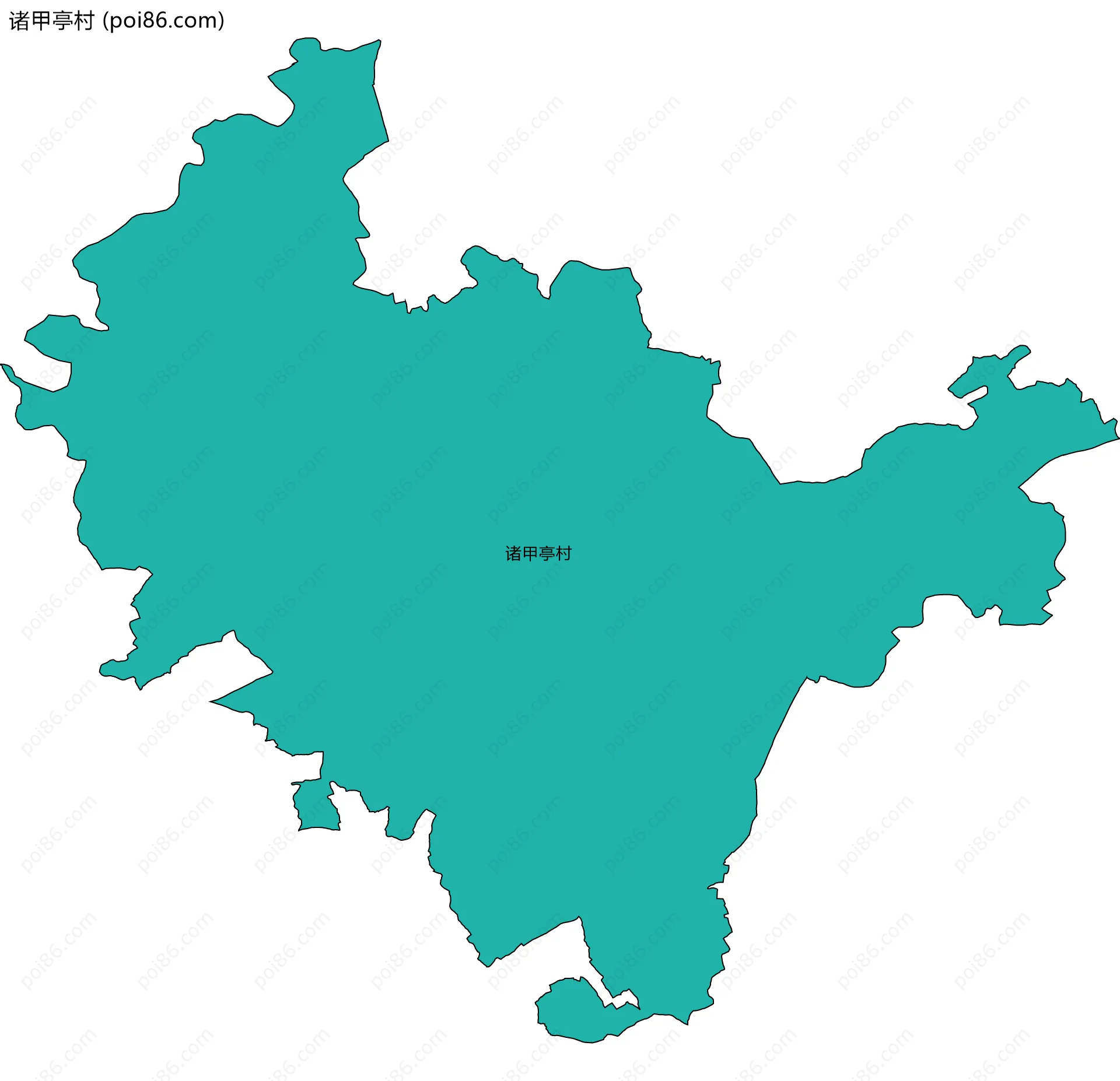 诸甲亭村边界地图