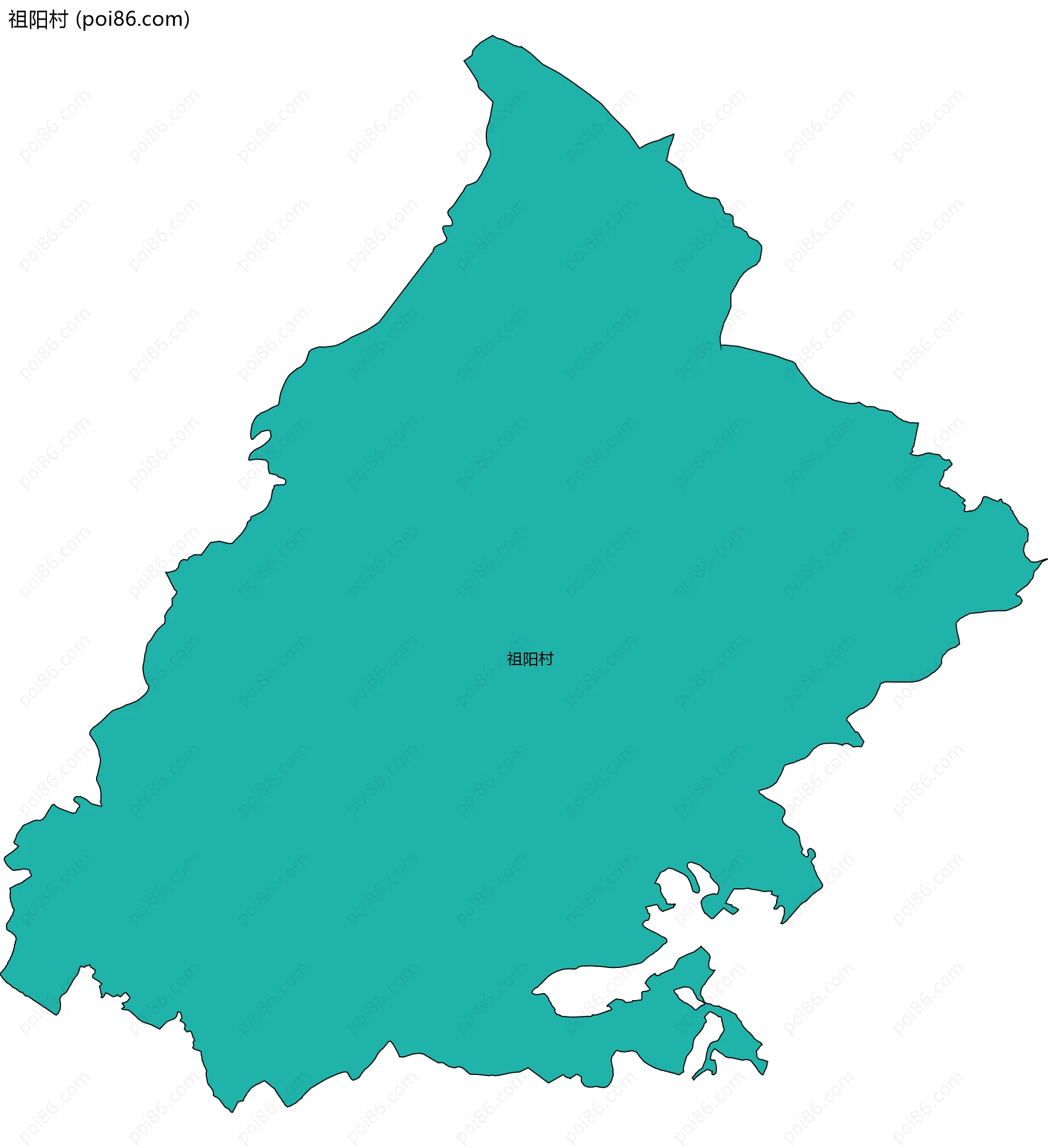 祖阳村边界地图