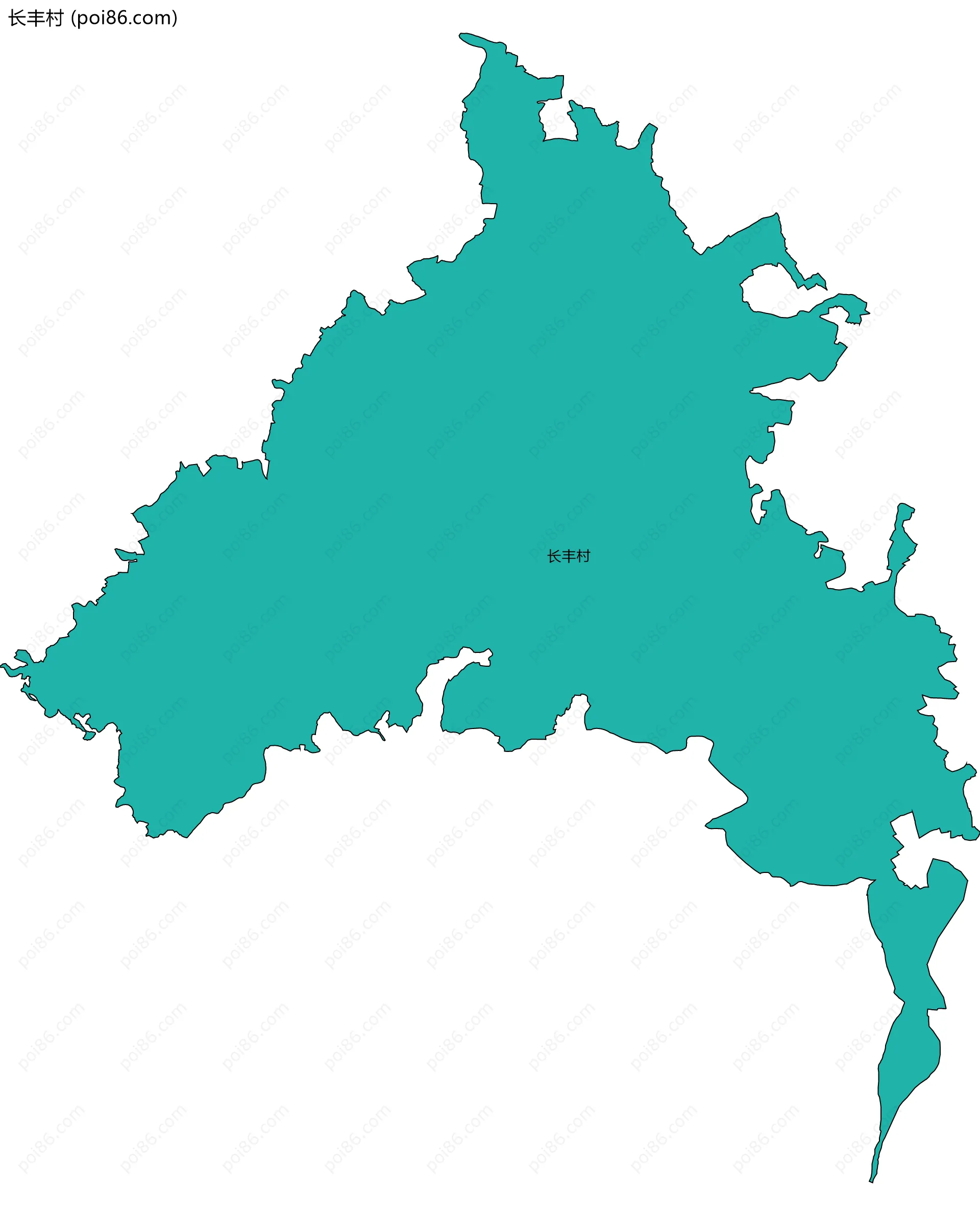 长丰村边界地图