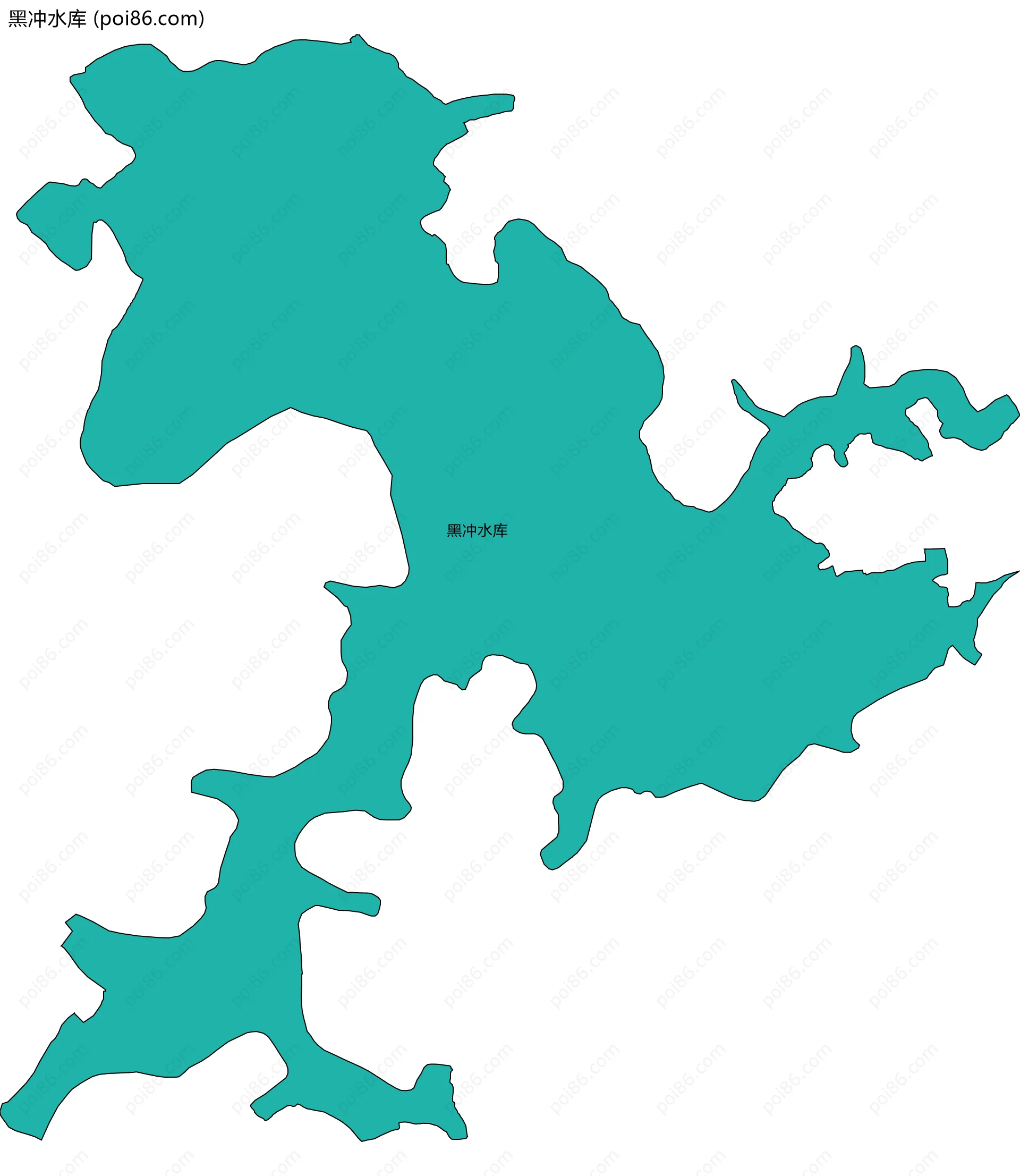 黑冲水库边界地图