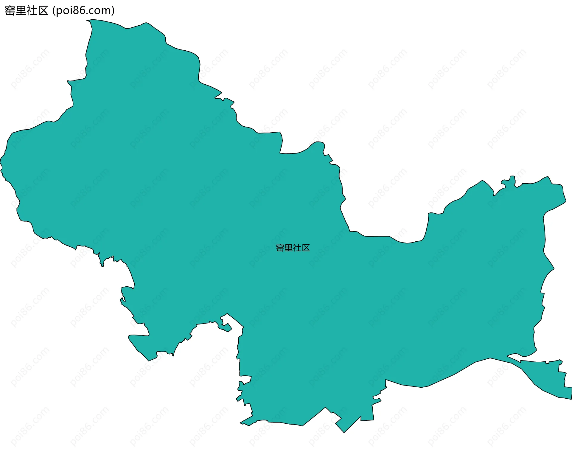 窑里社区边界地图