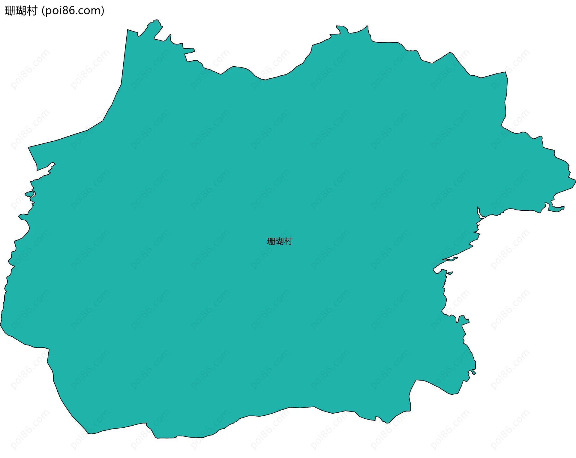 珊瑚村边界地图