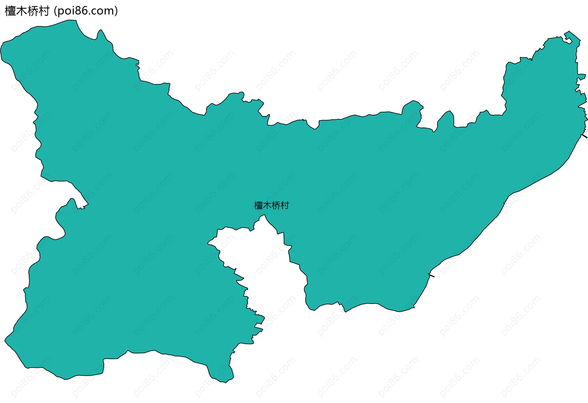 檀木桥村边界地图