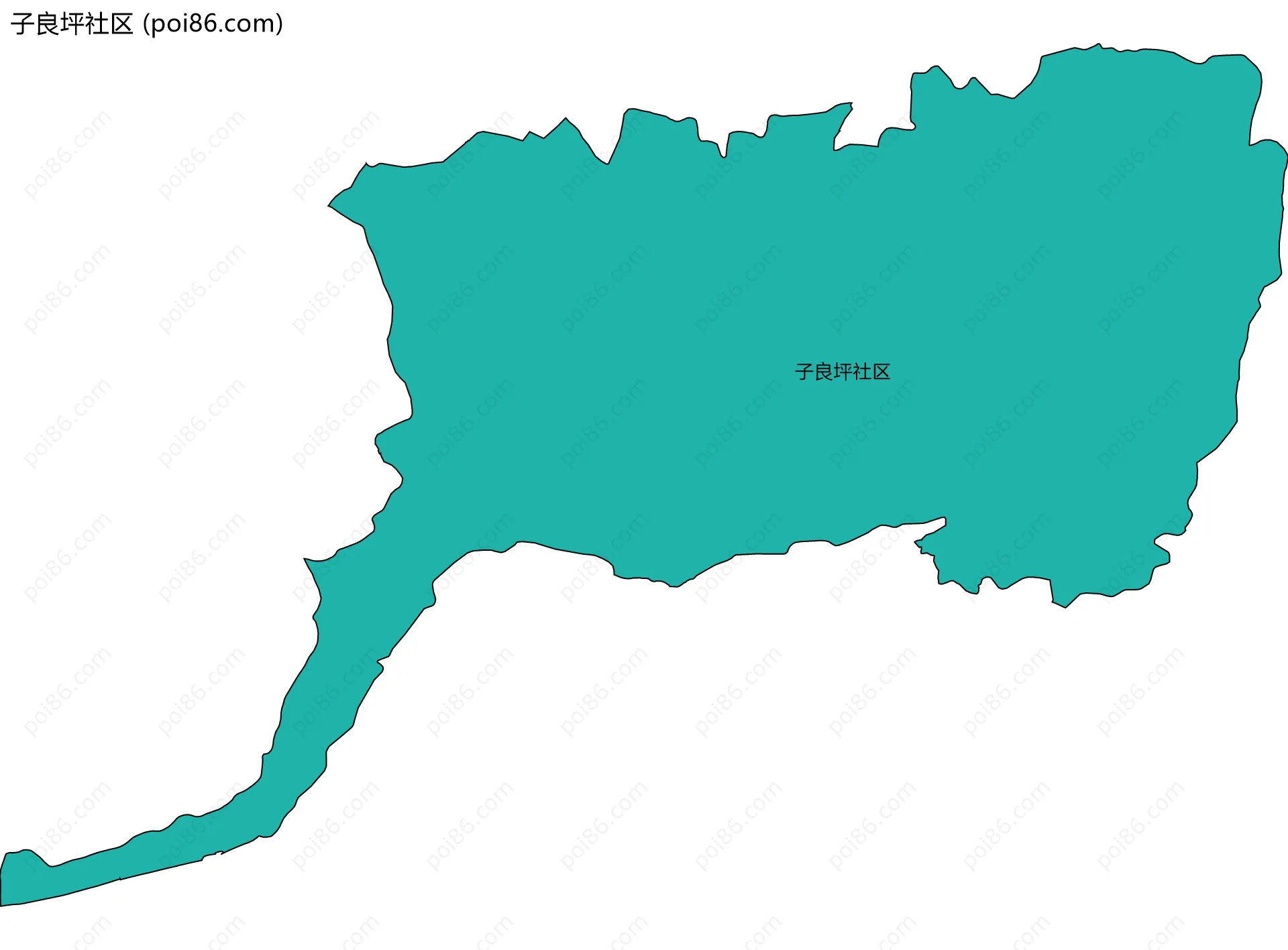 子良坪社区边界地图
