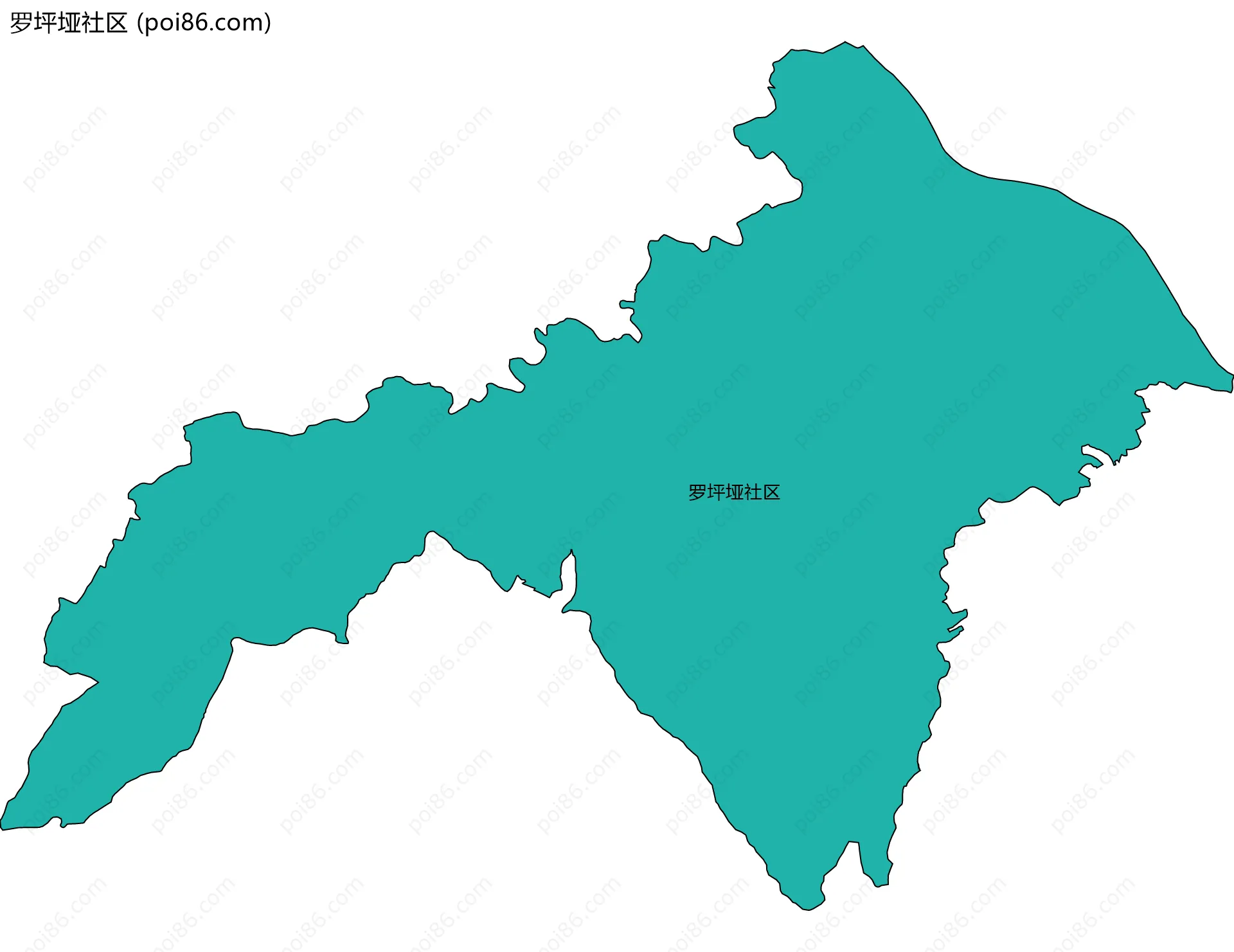 罗坪垭社区边界地图