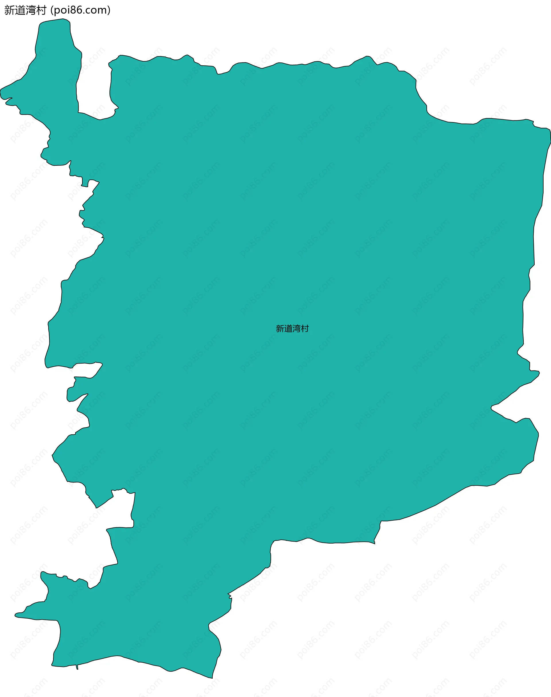 新道湾村边界地图