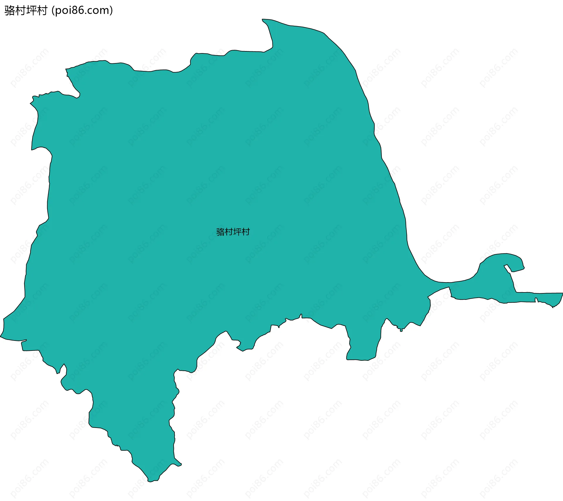 骆村坪村边界地图