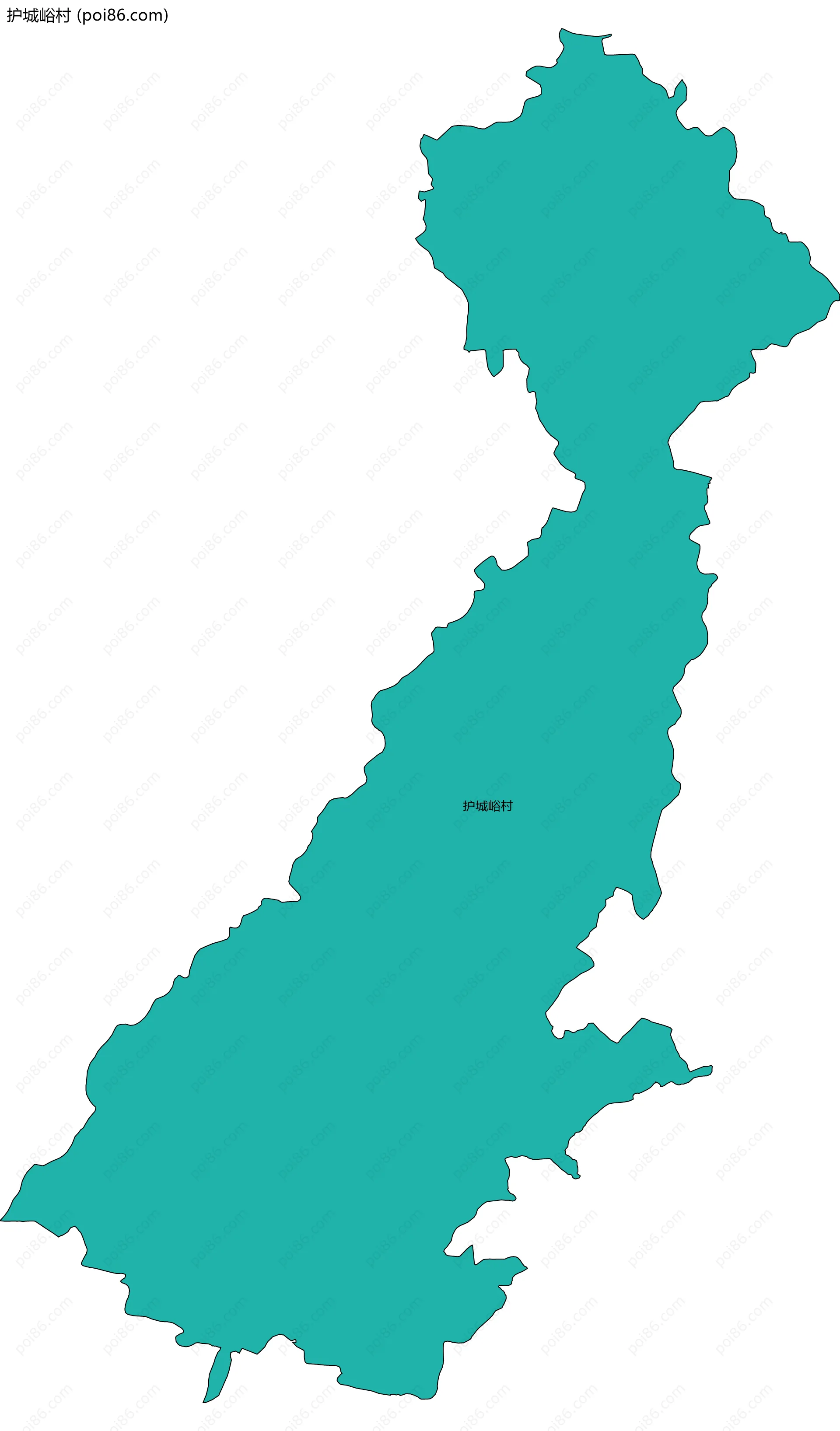 护城峪村边界地图