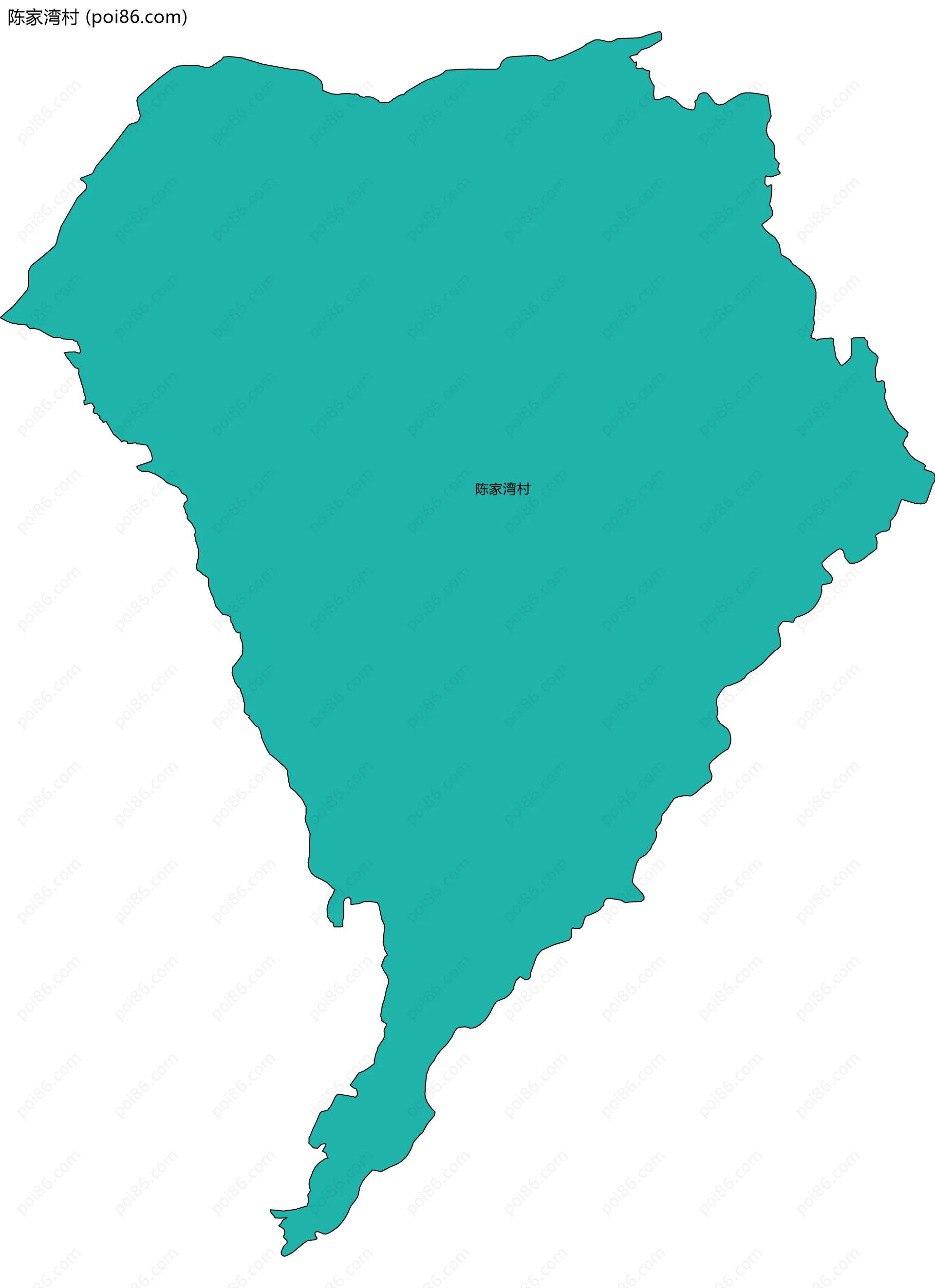 陈家湾村边界地图