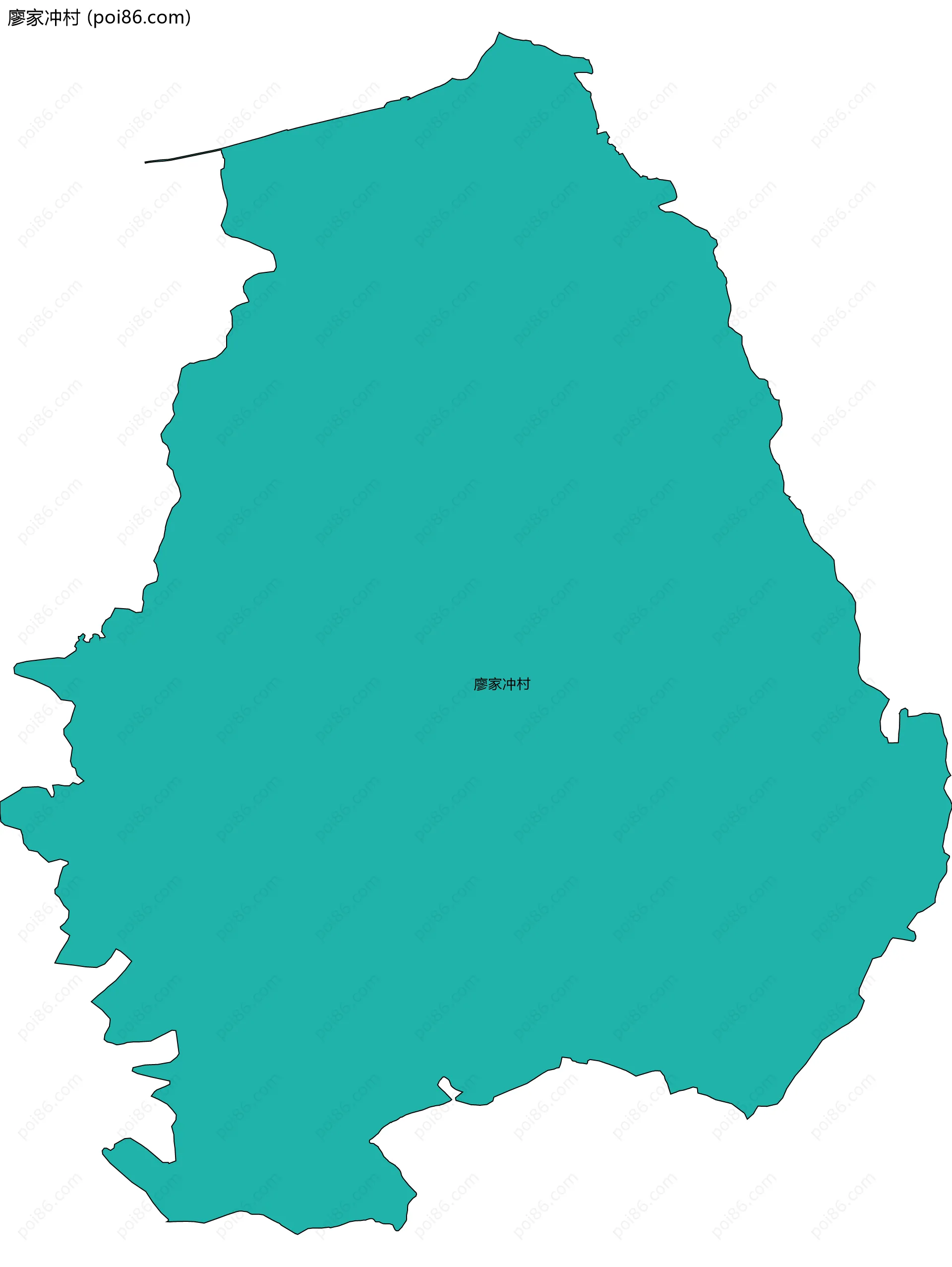 廖家冲村边界地图