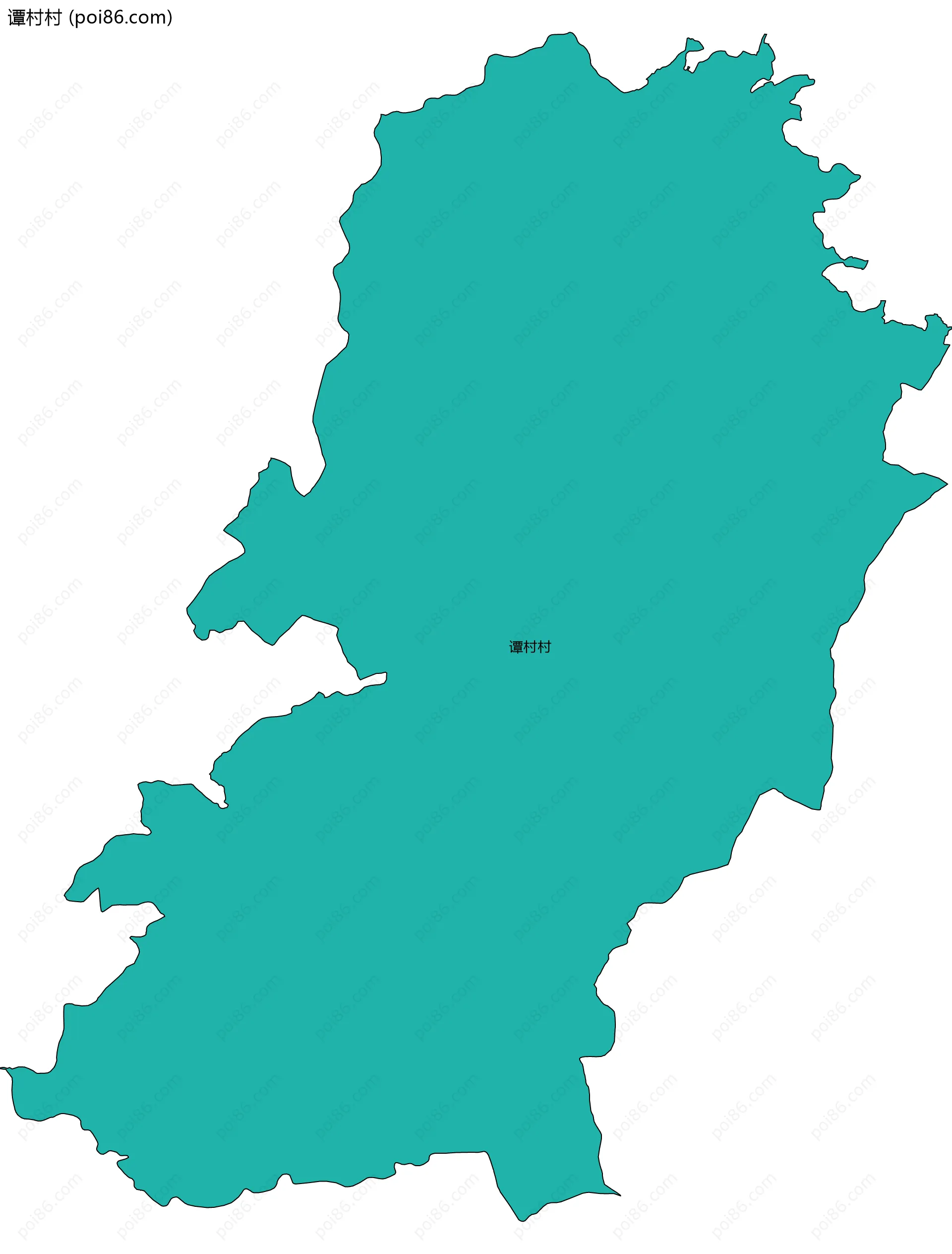 谭村村边界地图