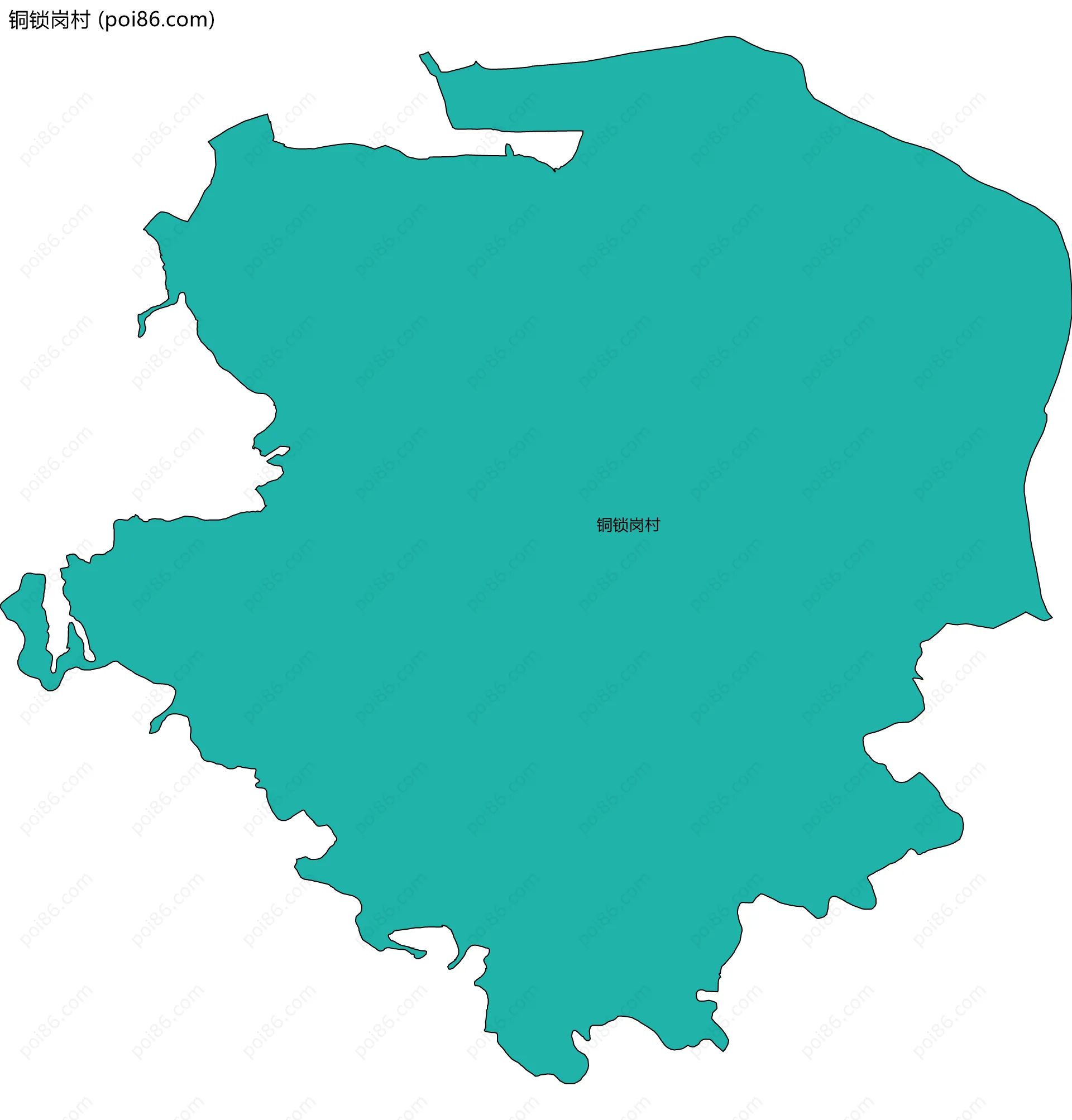 铜锁岗村边界地图