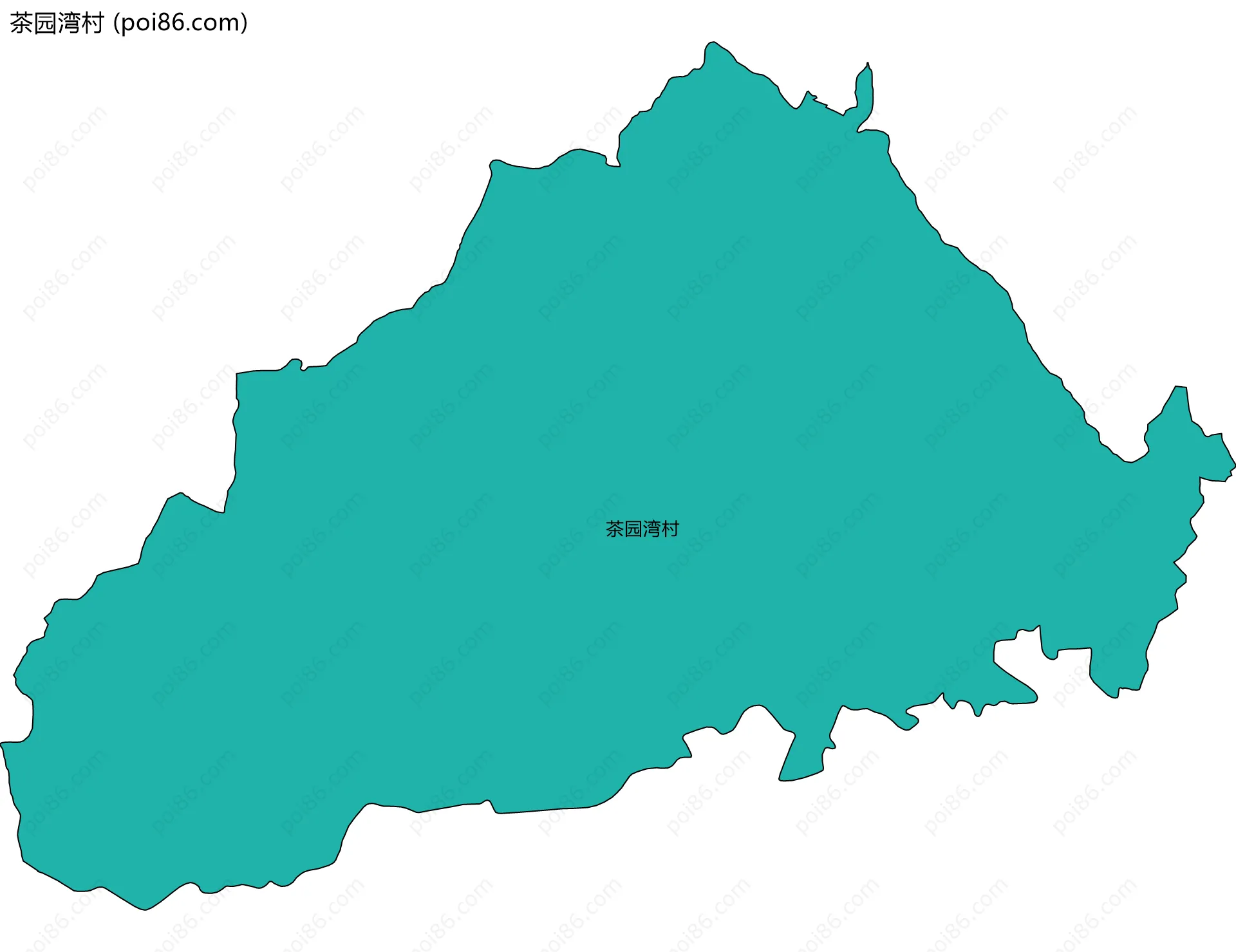 茶园湾村边界地图