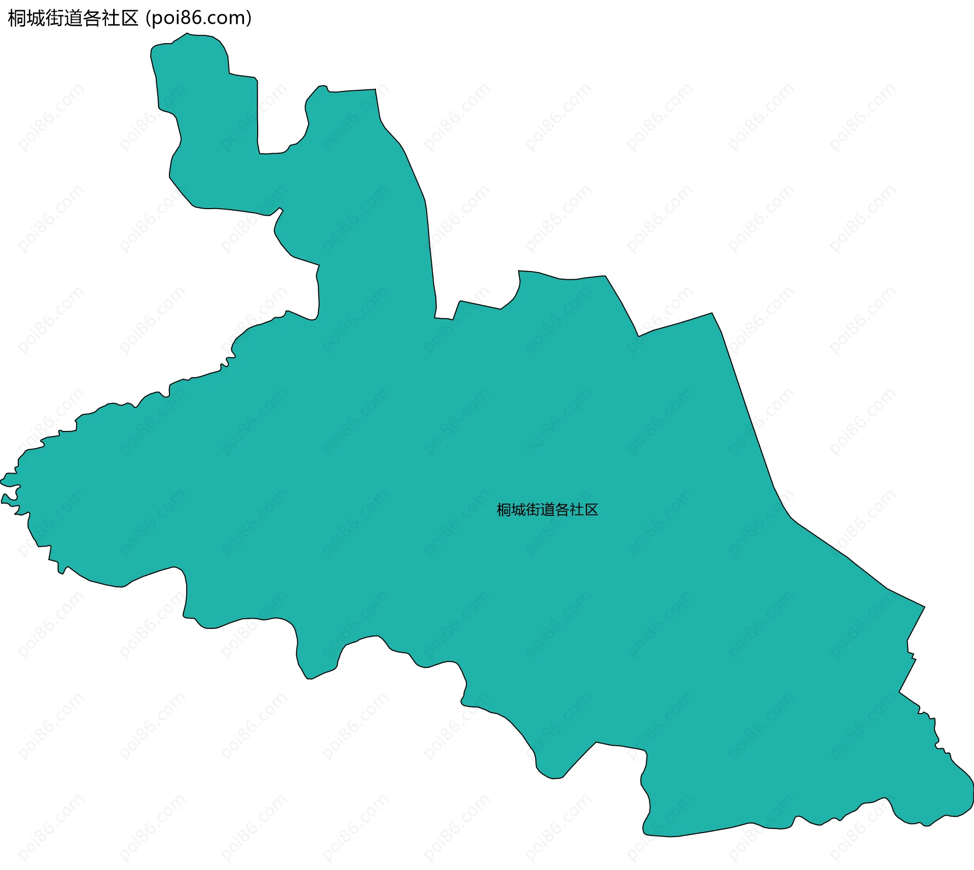 桐城街道各社区边界地图