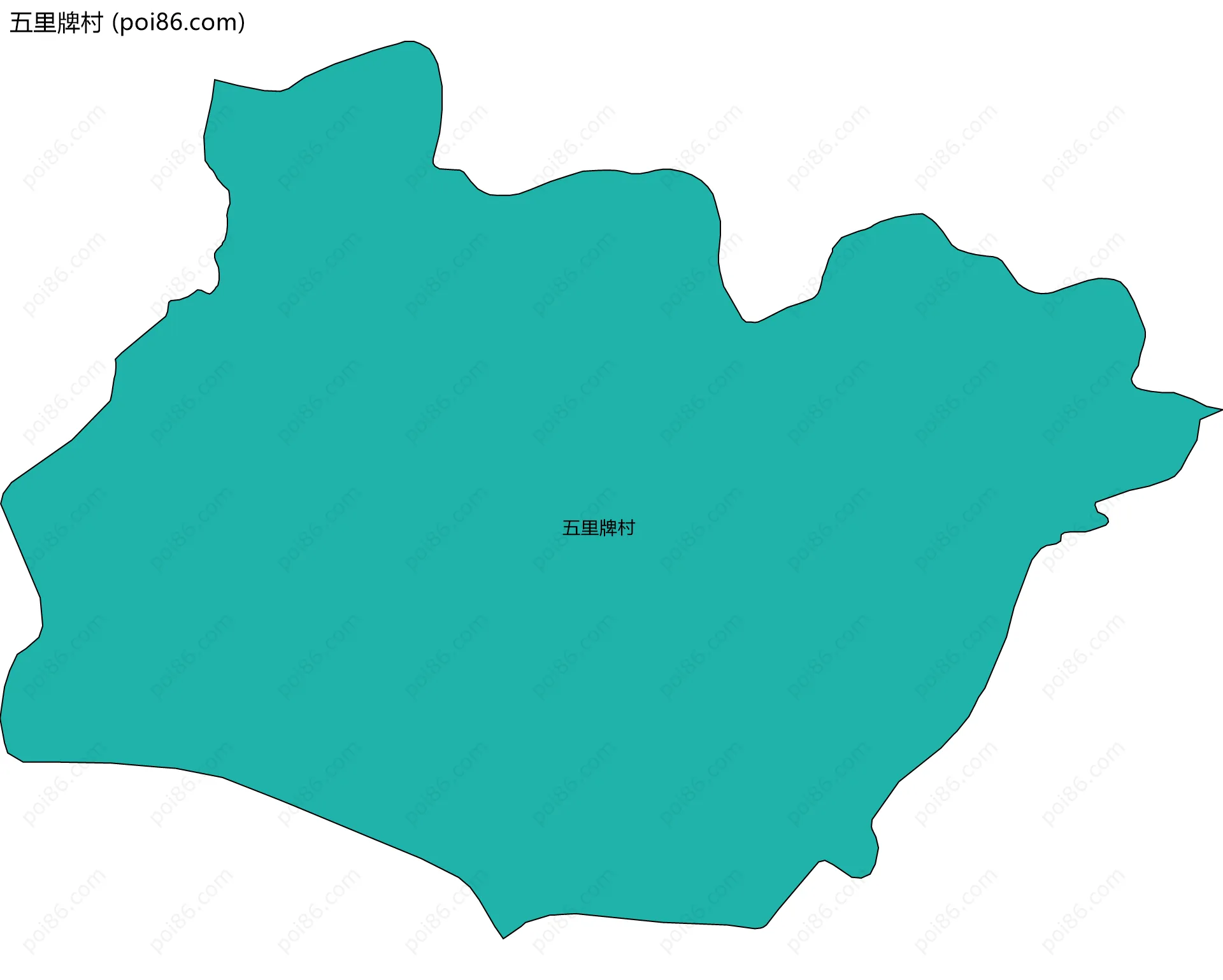 五里牌村边界地图