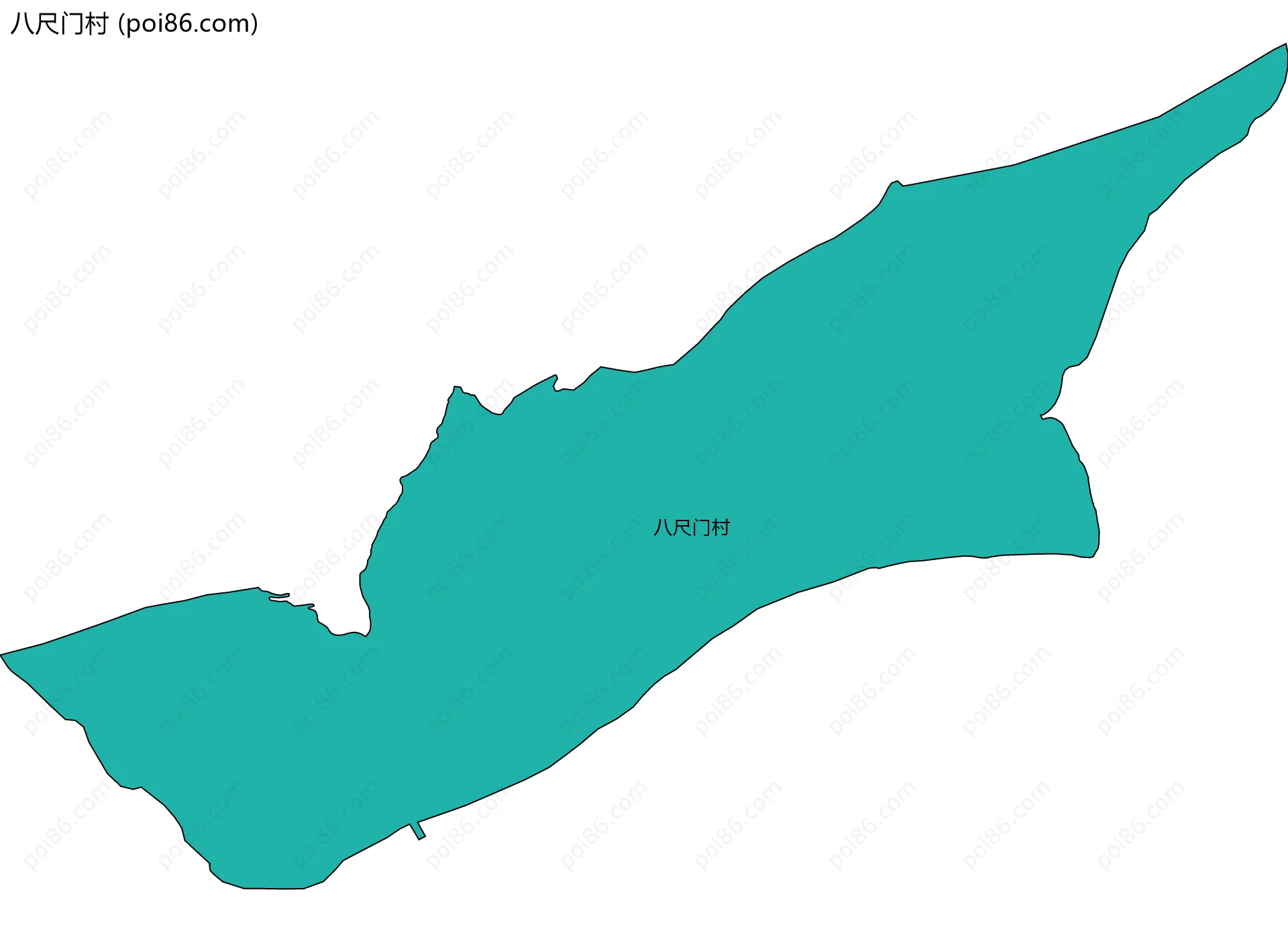 八尺门村边界地图