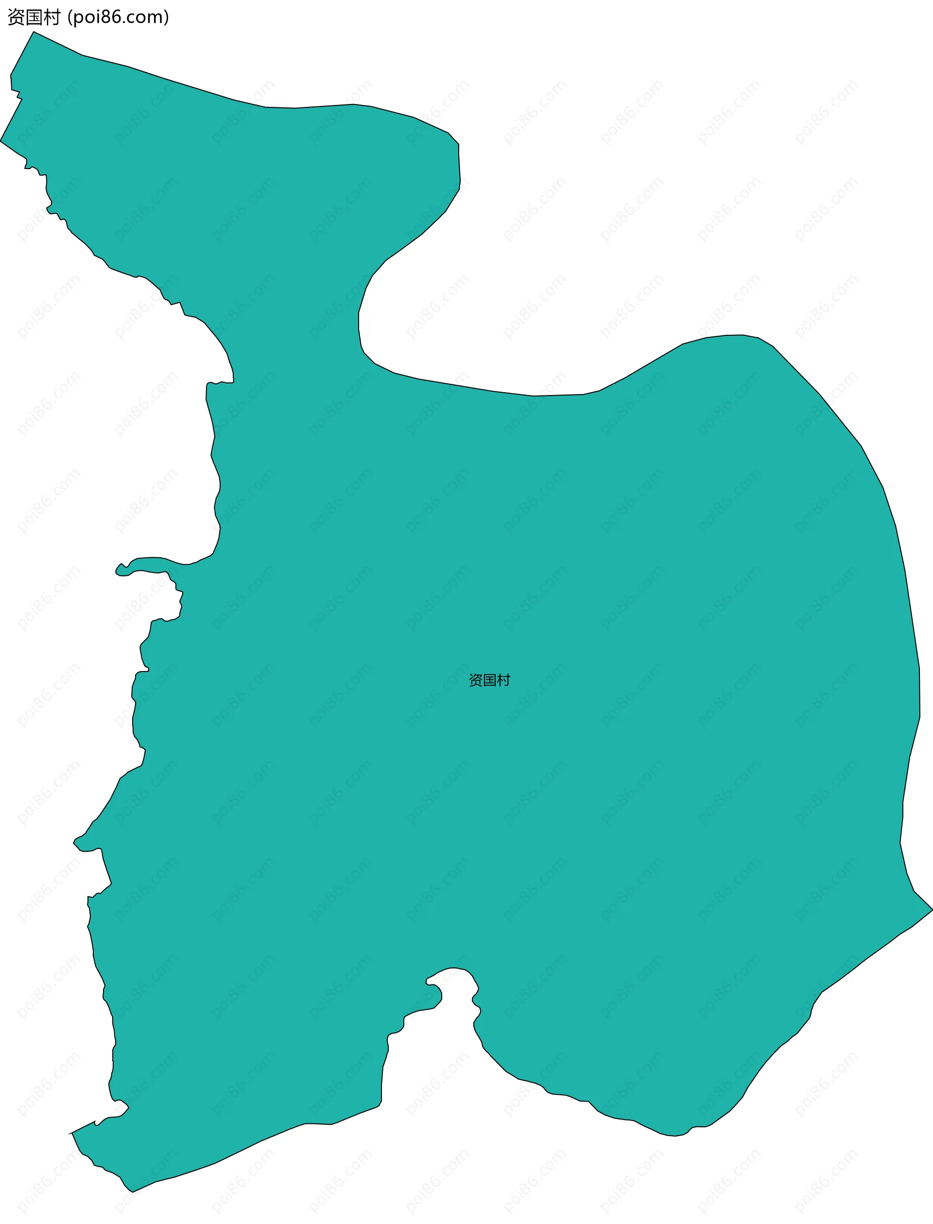 资国村边界地图