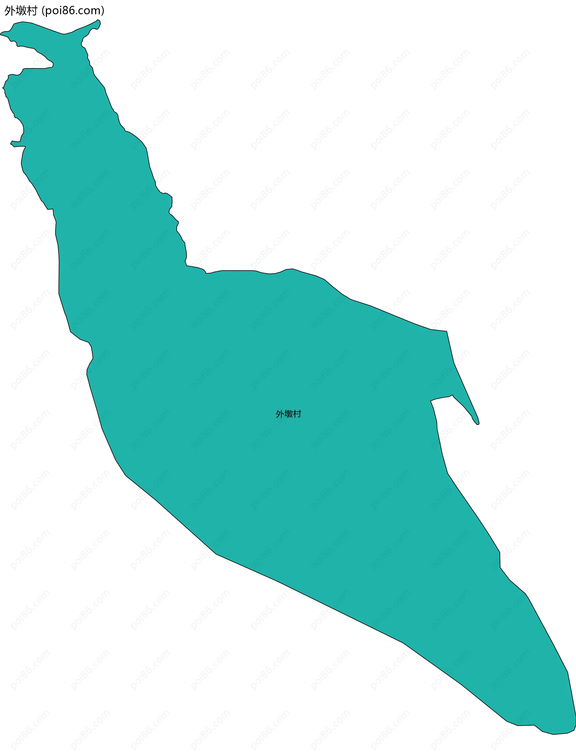 外墩村边界地图