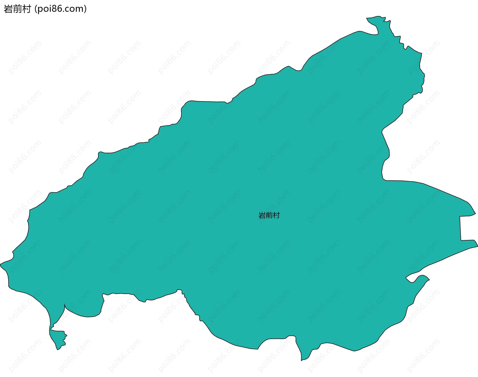 岩前村边界地图