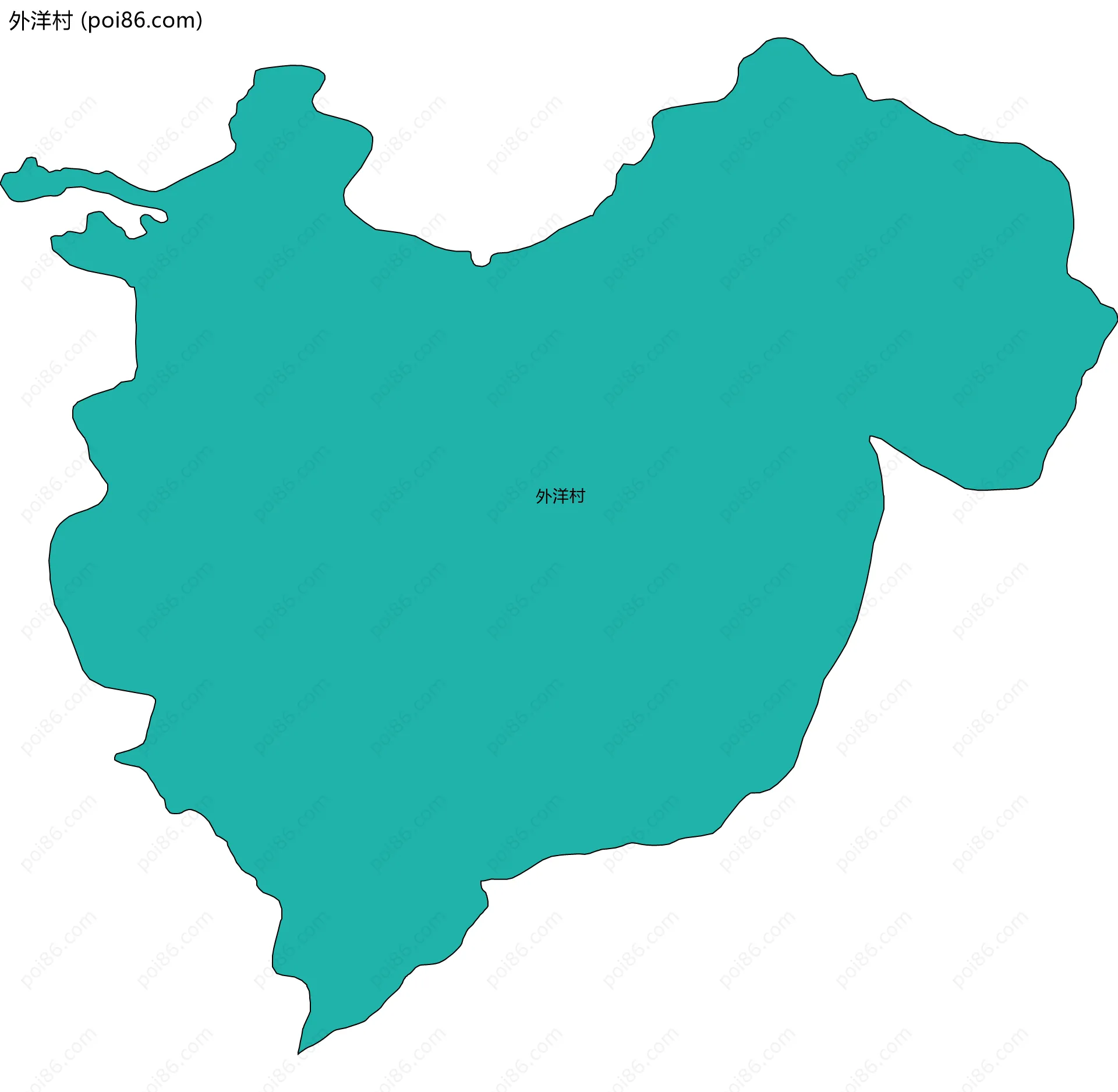 外洋村边界地图