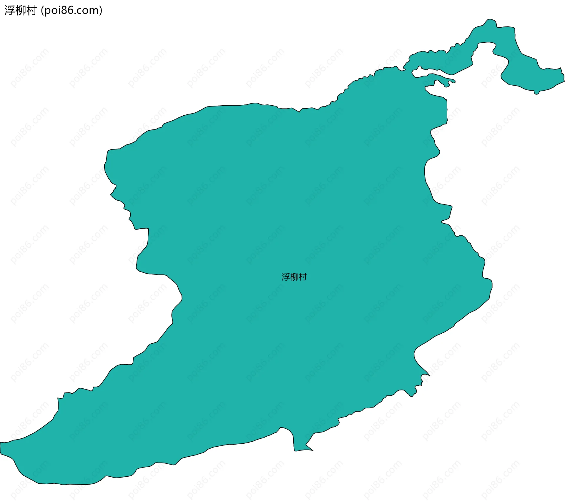 浮柳村边界地图