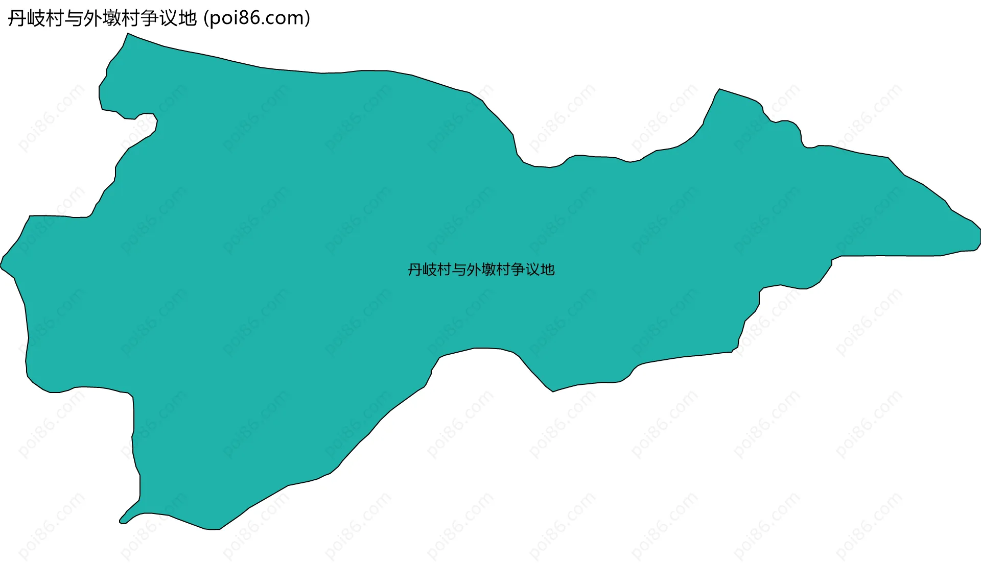 丹岐村与外墩村争议地边界地图