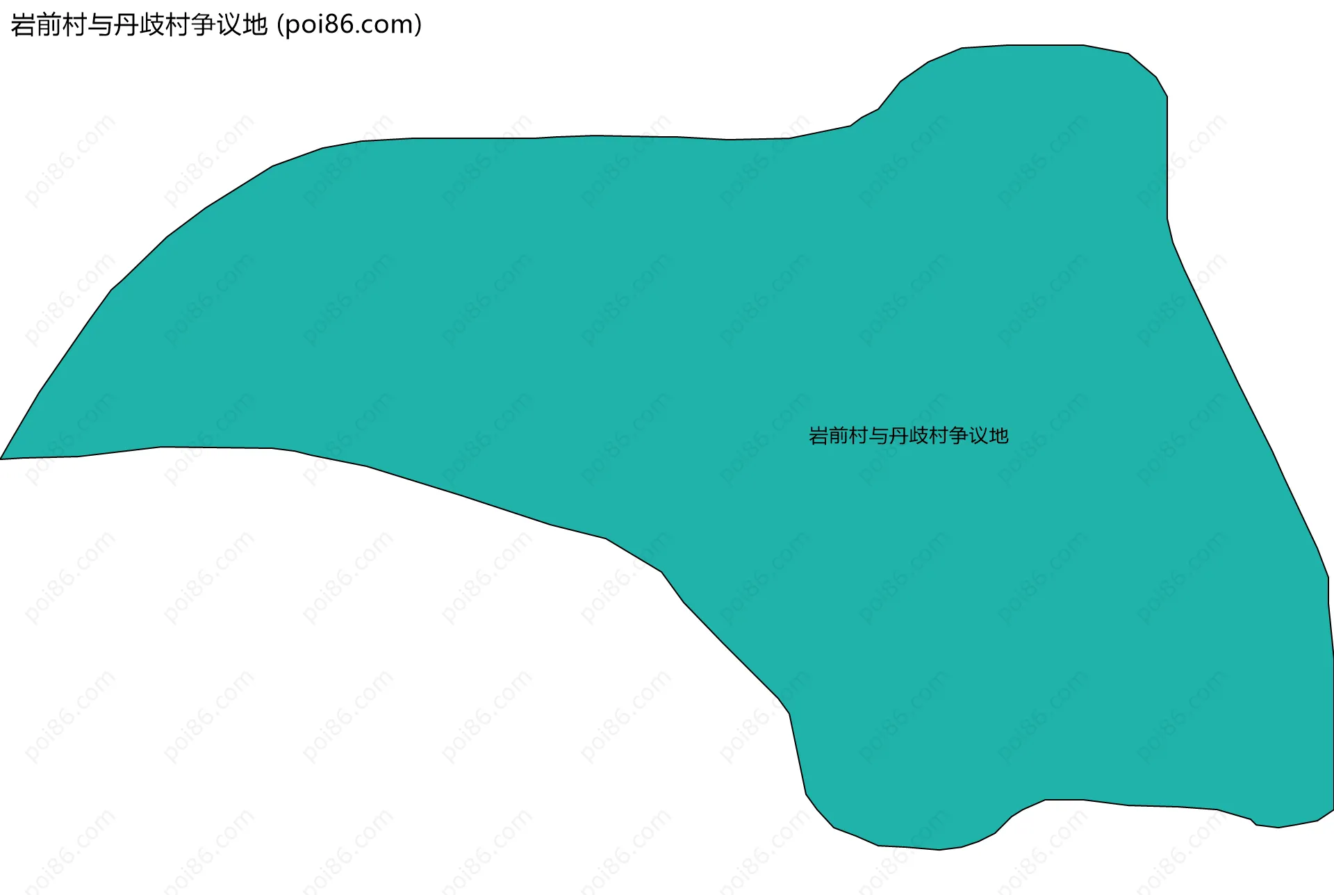 岩前村与丹歧村争议地边界地图