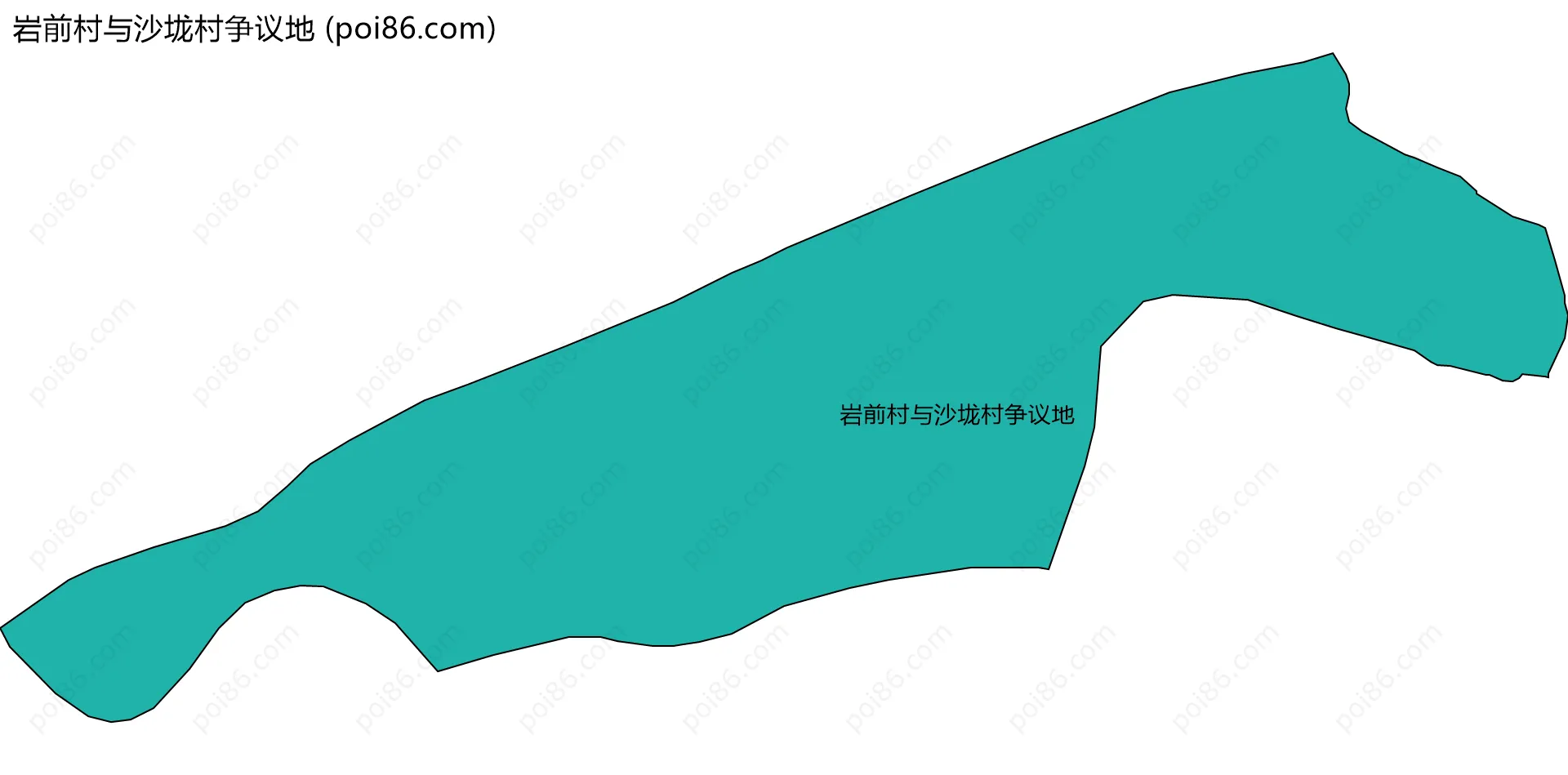 岩前村与沙垅村争议地边界地图